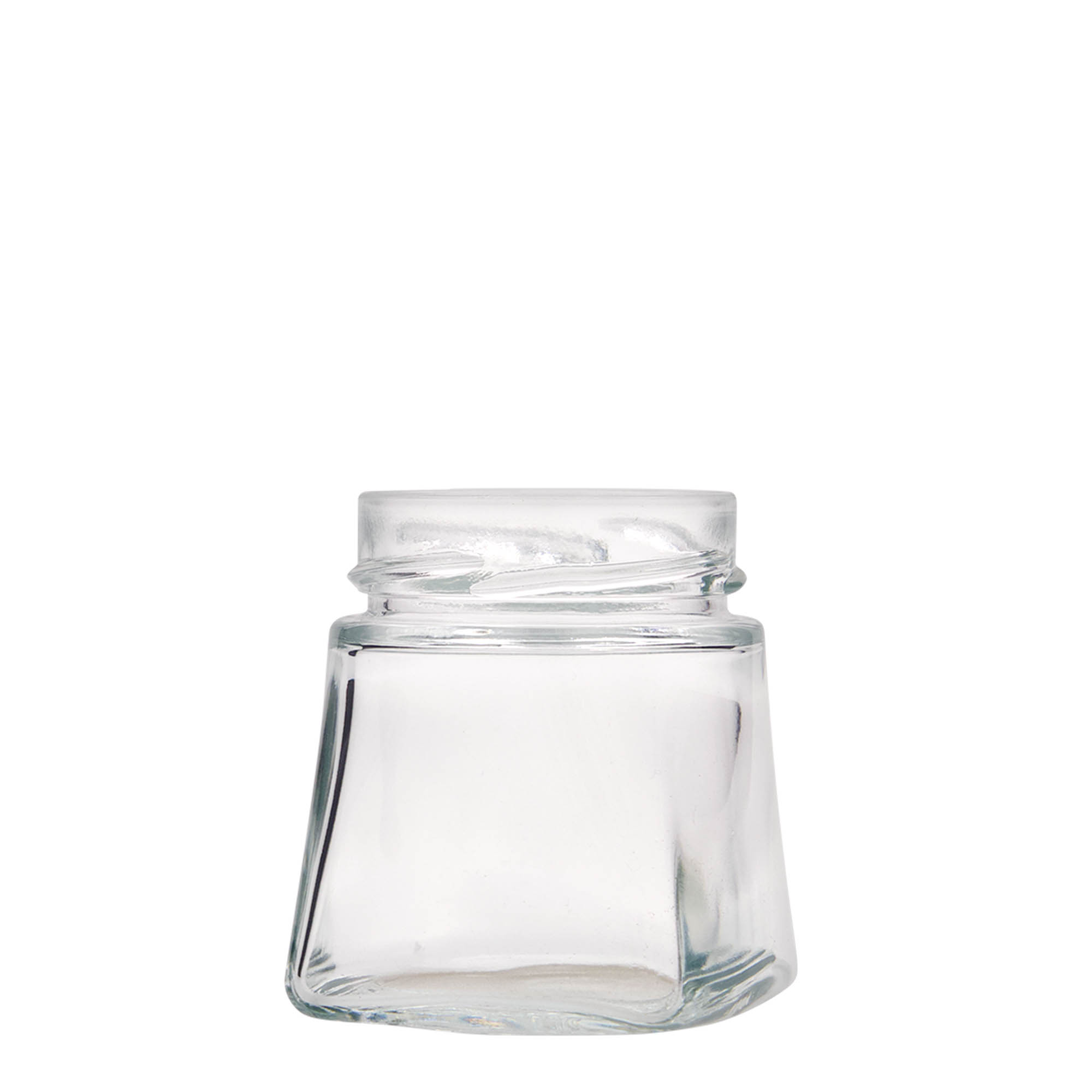 212 ml square glass 'Luxor', opening: Deep-Twist-Off (DTO 63)