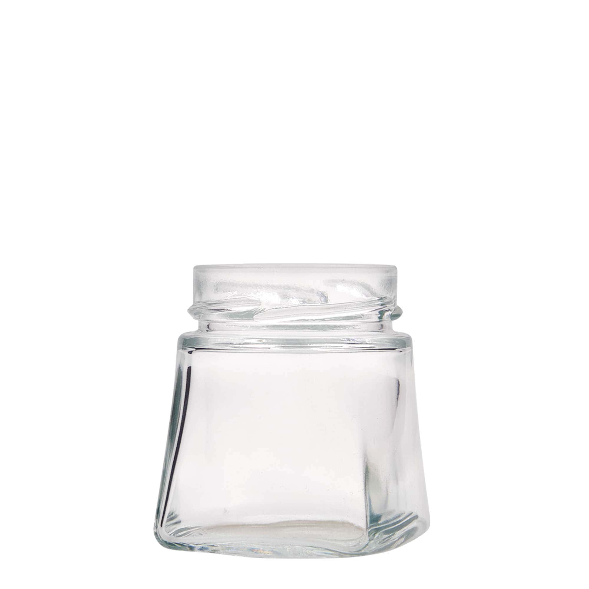 212 ml square glass ‘Luxor’, opening: Deep-Twist-off (DTO 63)