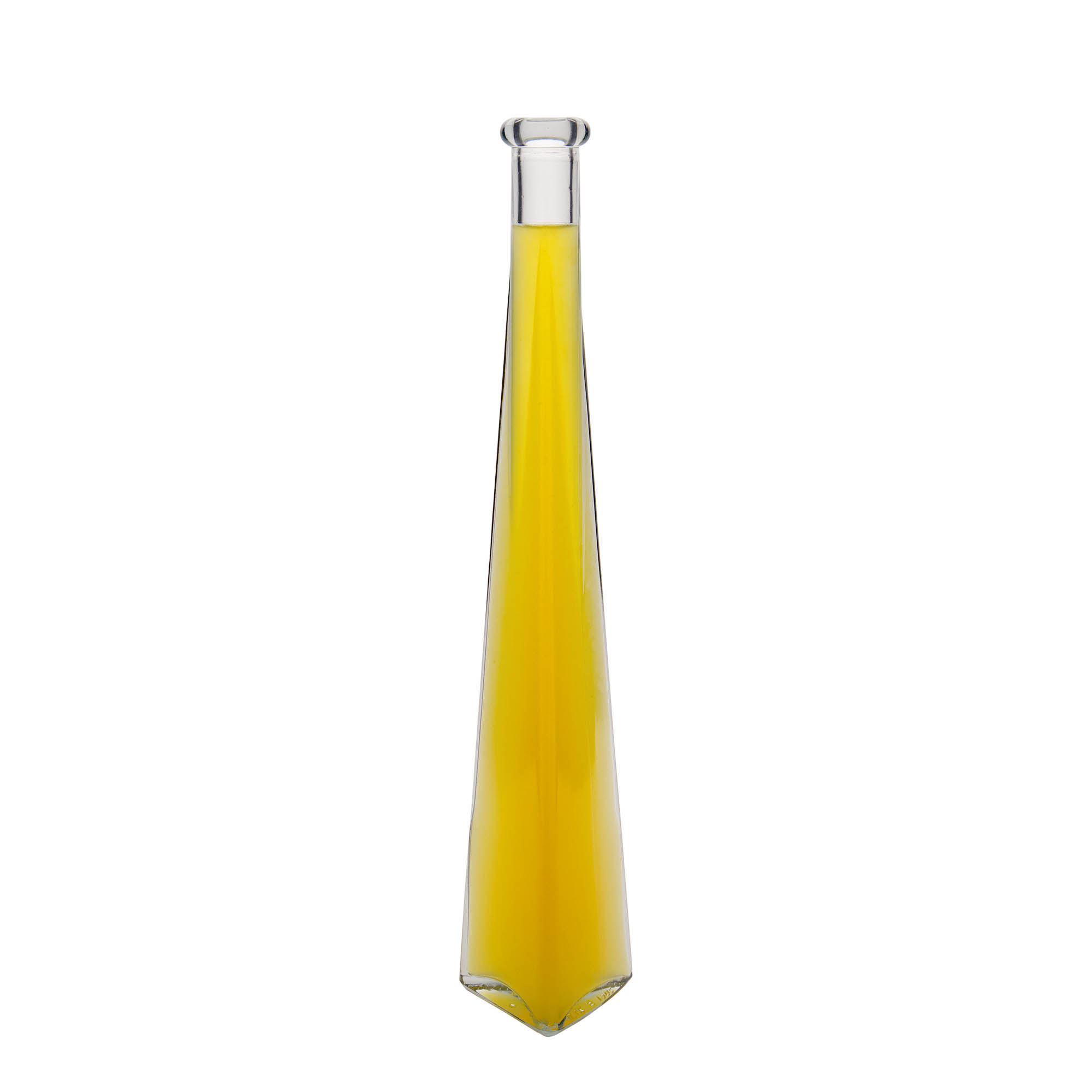 200 ml glass bottle ‘Dama Triangolore’, triangular, opening: cork