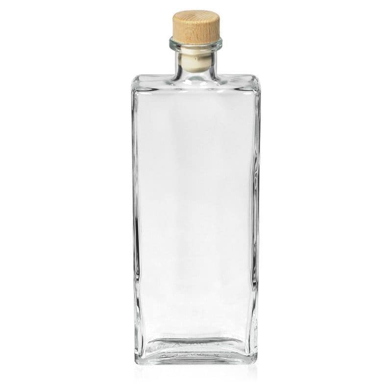 350 ml glass bottle 'Gianna', rectangular, closure: cork