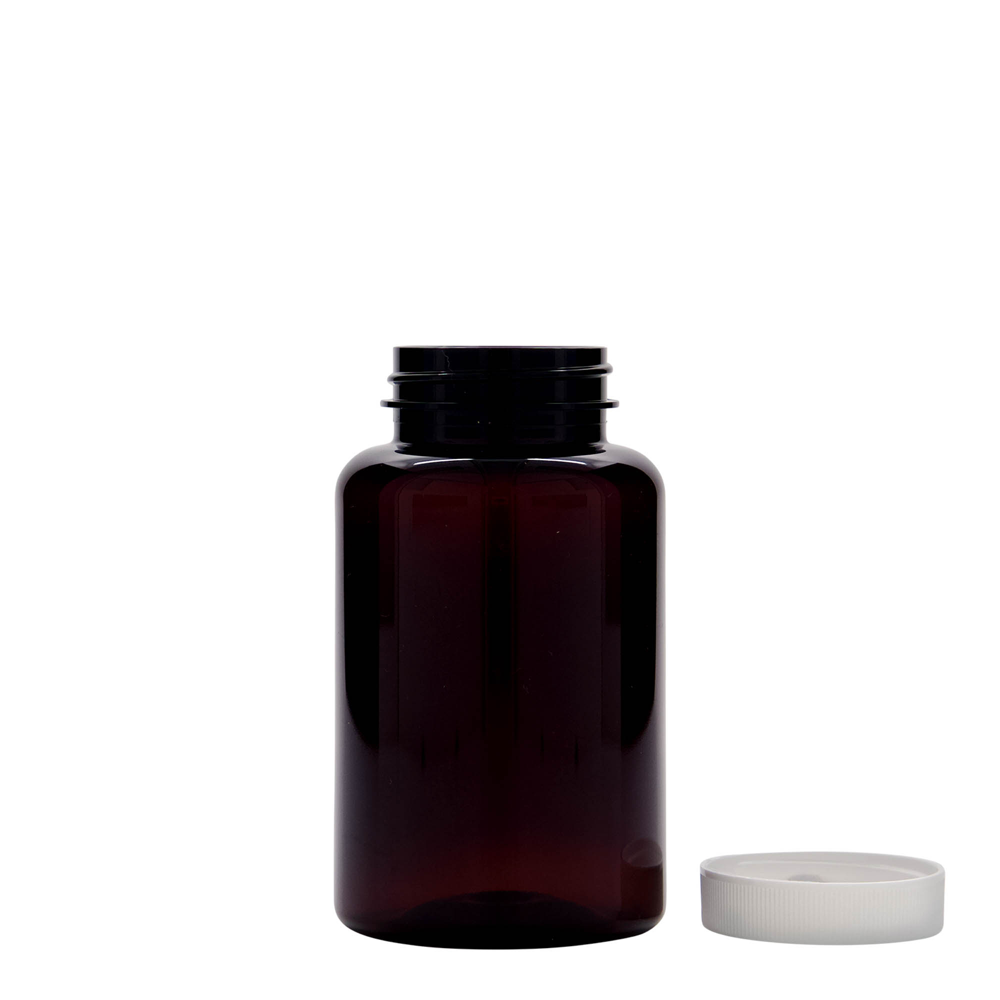 250 ml PET container, plastic, brown, opening: 45/400