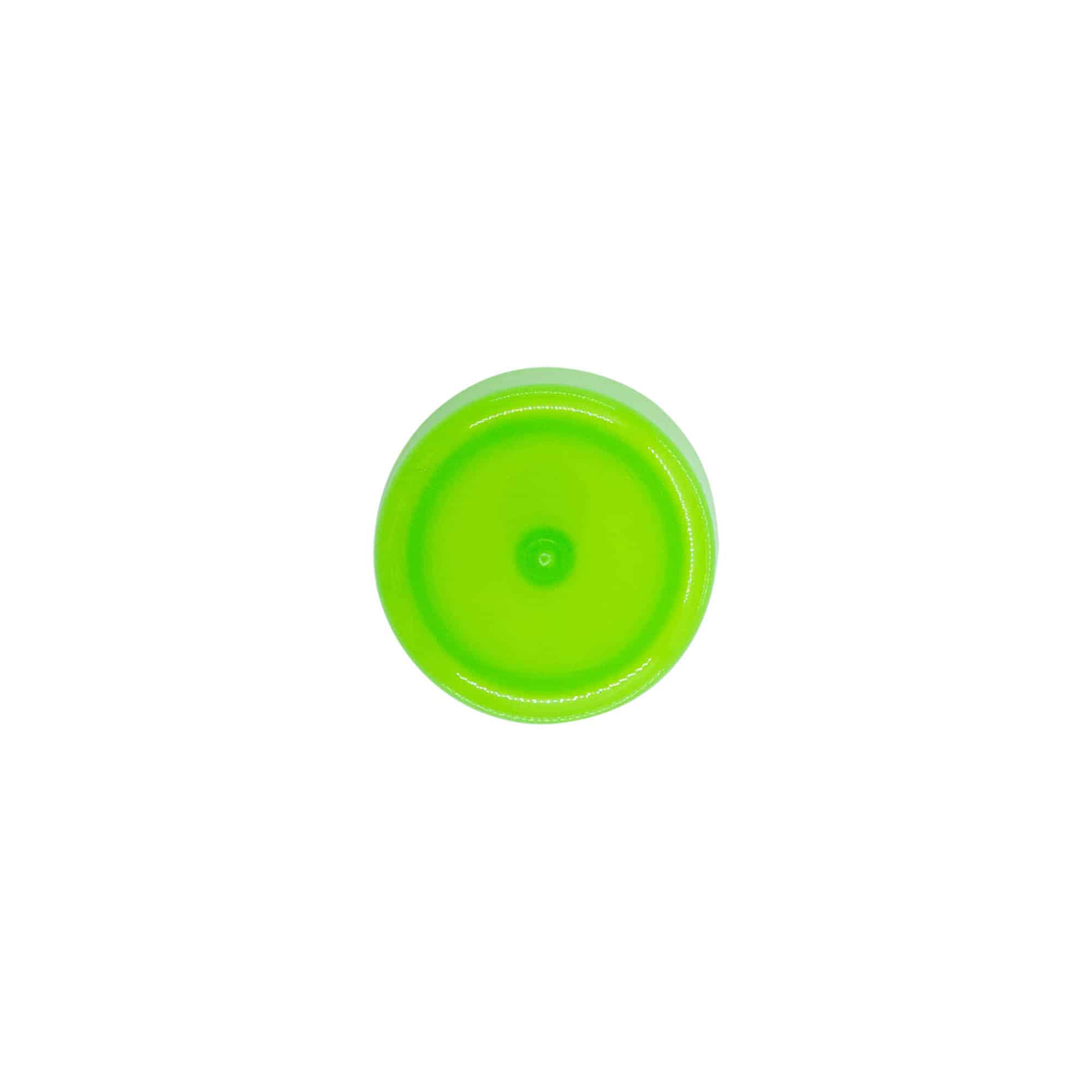 Screw cap with syringe insert, PP plastic, green, for opening: 24/410
