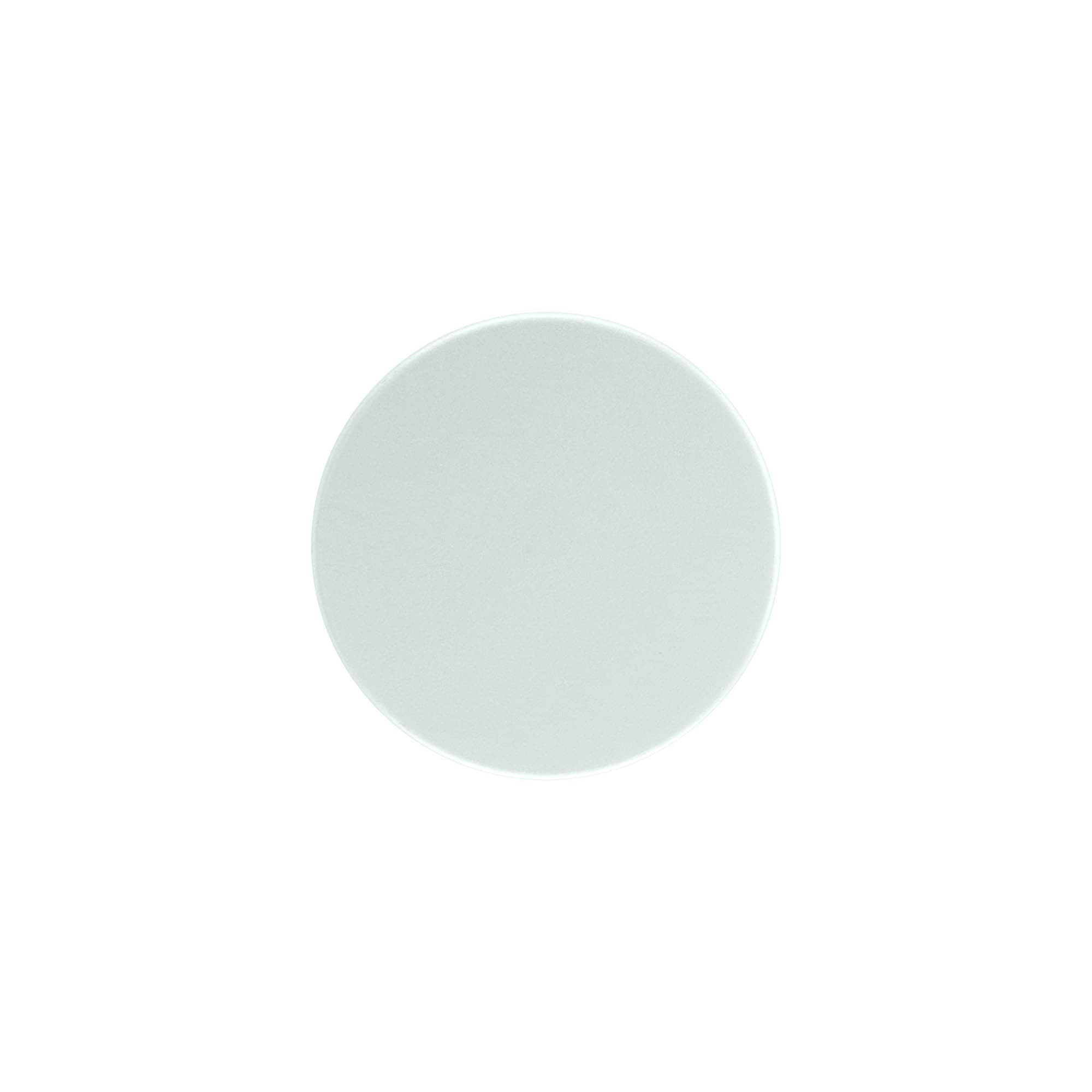 Airless dispenser pump head "Mezzo", type D, white PP plastic with matte silver-metallic cap