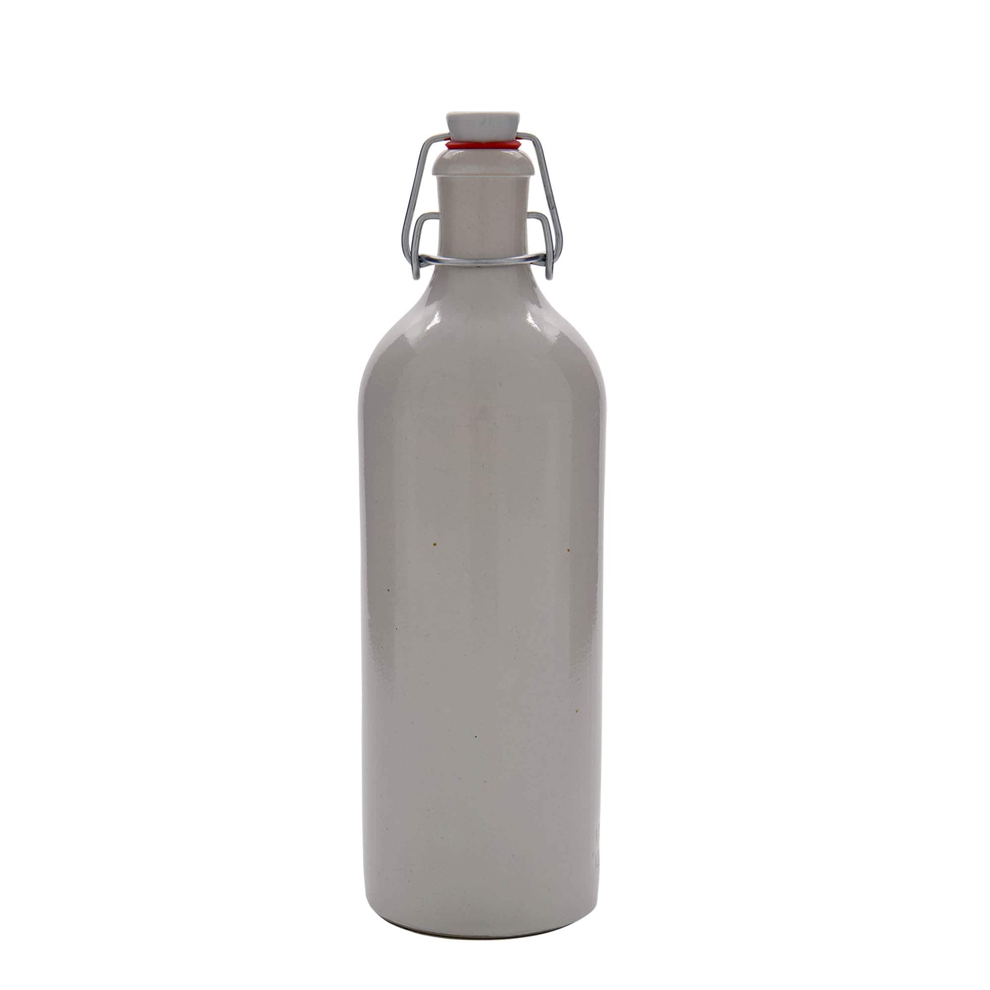 750 ml earthenware jug, stoneware, white, mouth: swing top closure