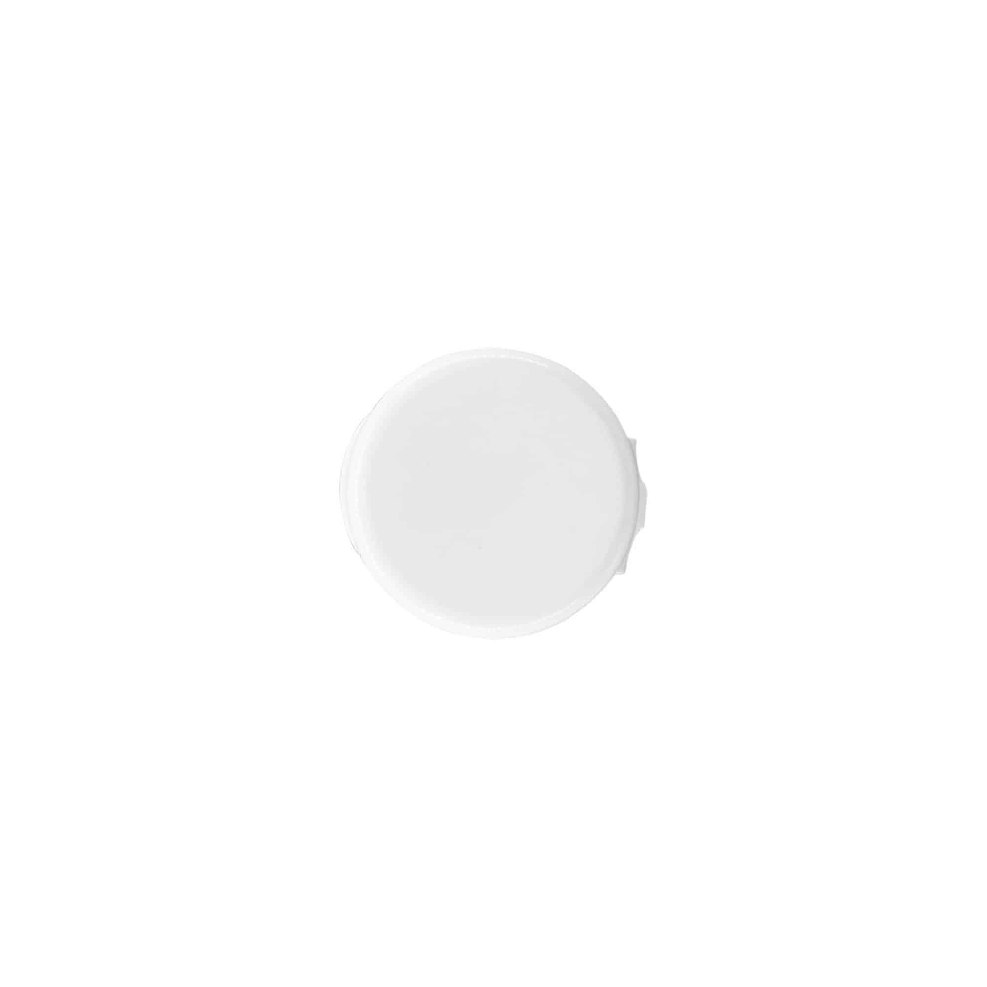 Hinged screw cap, PP plastic, white, for opening: GPI 24/410