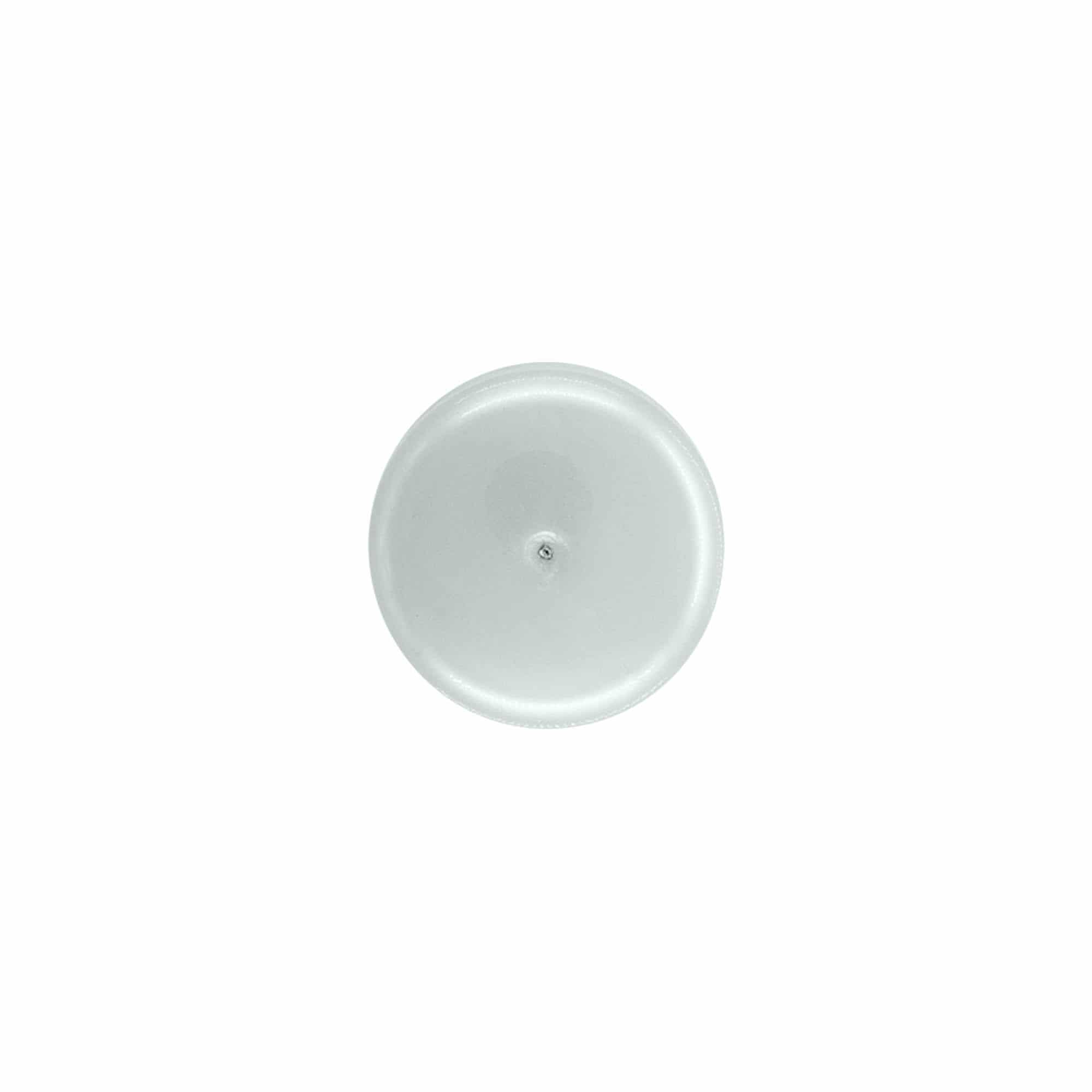 Screw cap with syringe insert, PP plastic, silver, for opening: 24/410