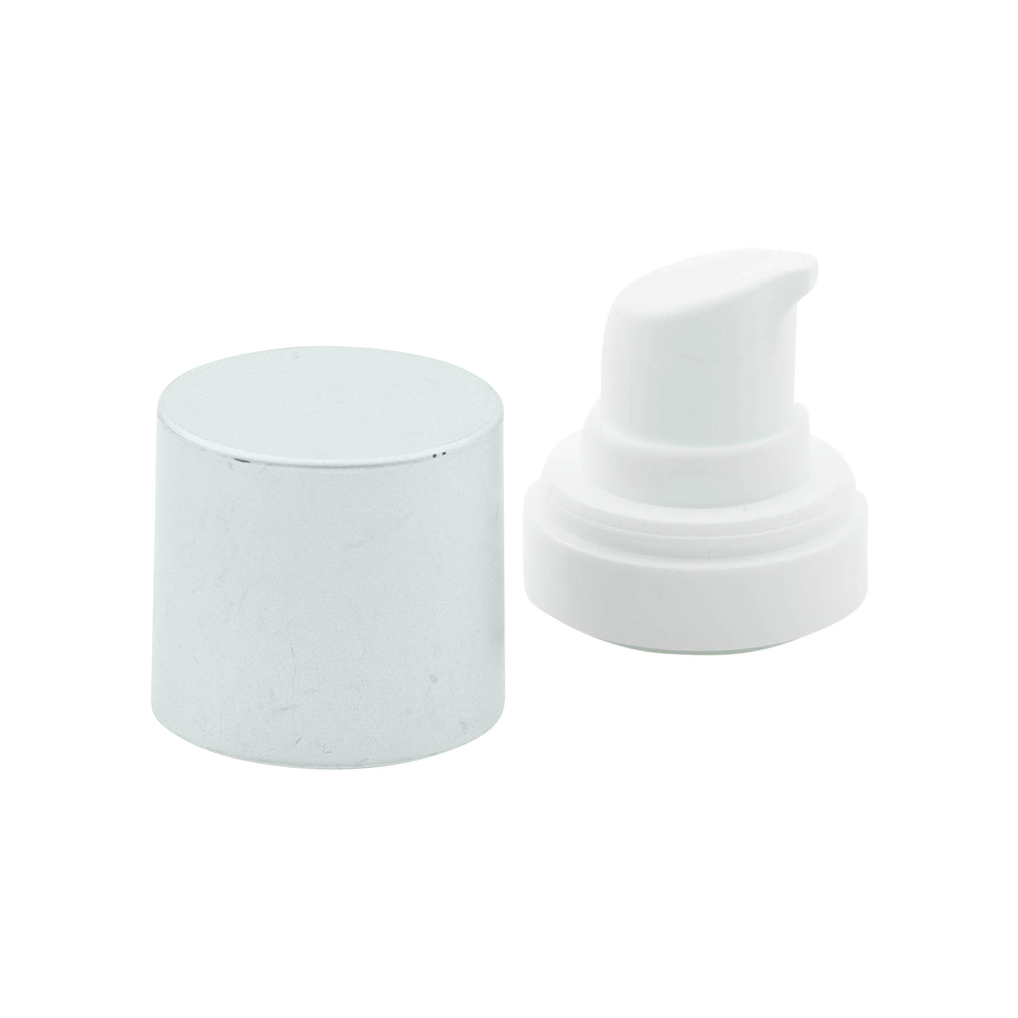 Airless Dispenser Pump Head 'Micro', PP Plastic, silver