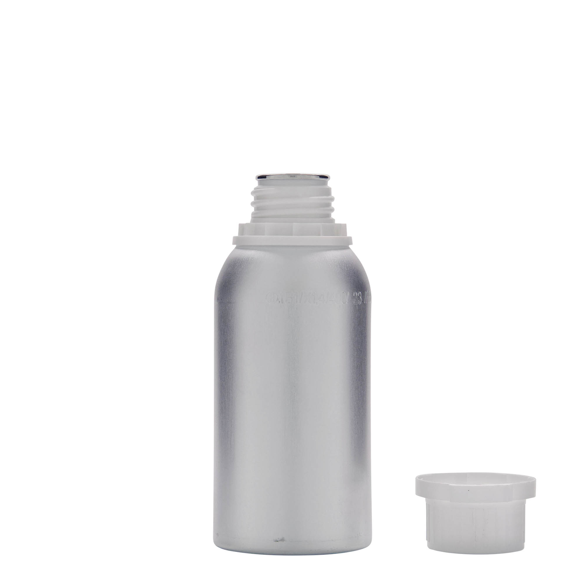 275 ml aluminium bottle, metal, silver, opening: DIN 32