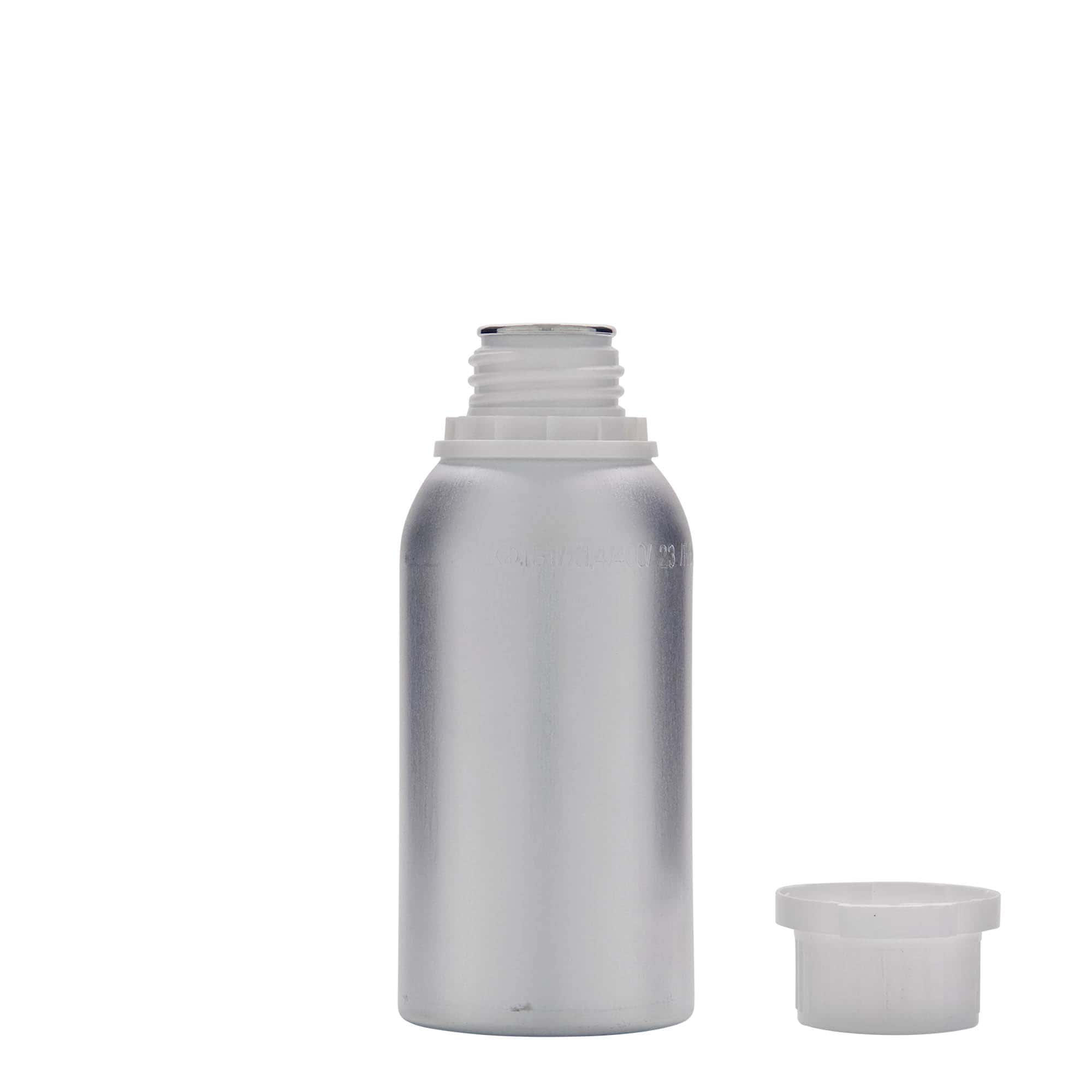 275 ml aluminium bottle, metal, silver, opening: DIN 32