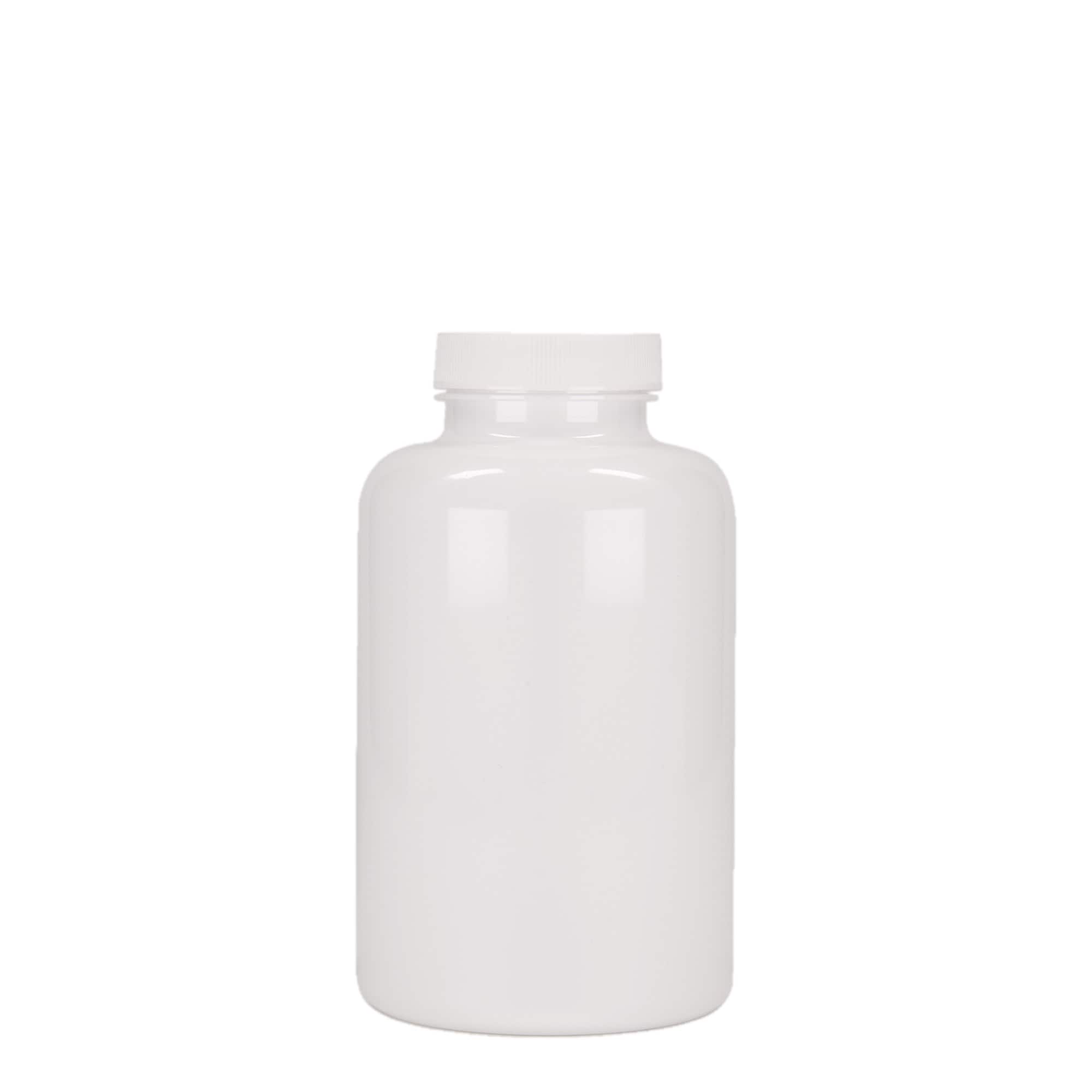 500 ml PET container, plastic, white, opening: 45/400 500 ml PET container, plastic, white, opening: 45/400