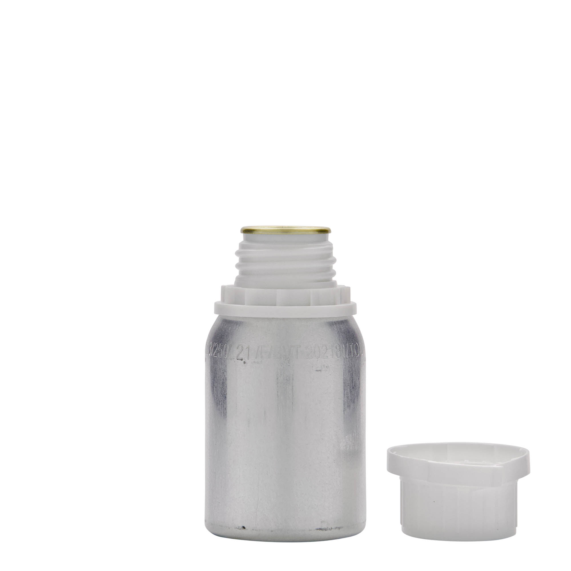 125 ml aluminium bottle, metal, silver, opening: DIN 32 125 ml aluminium bottle, metal, silver, opening: DIN 32