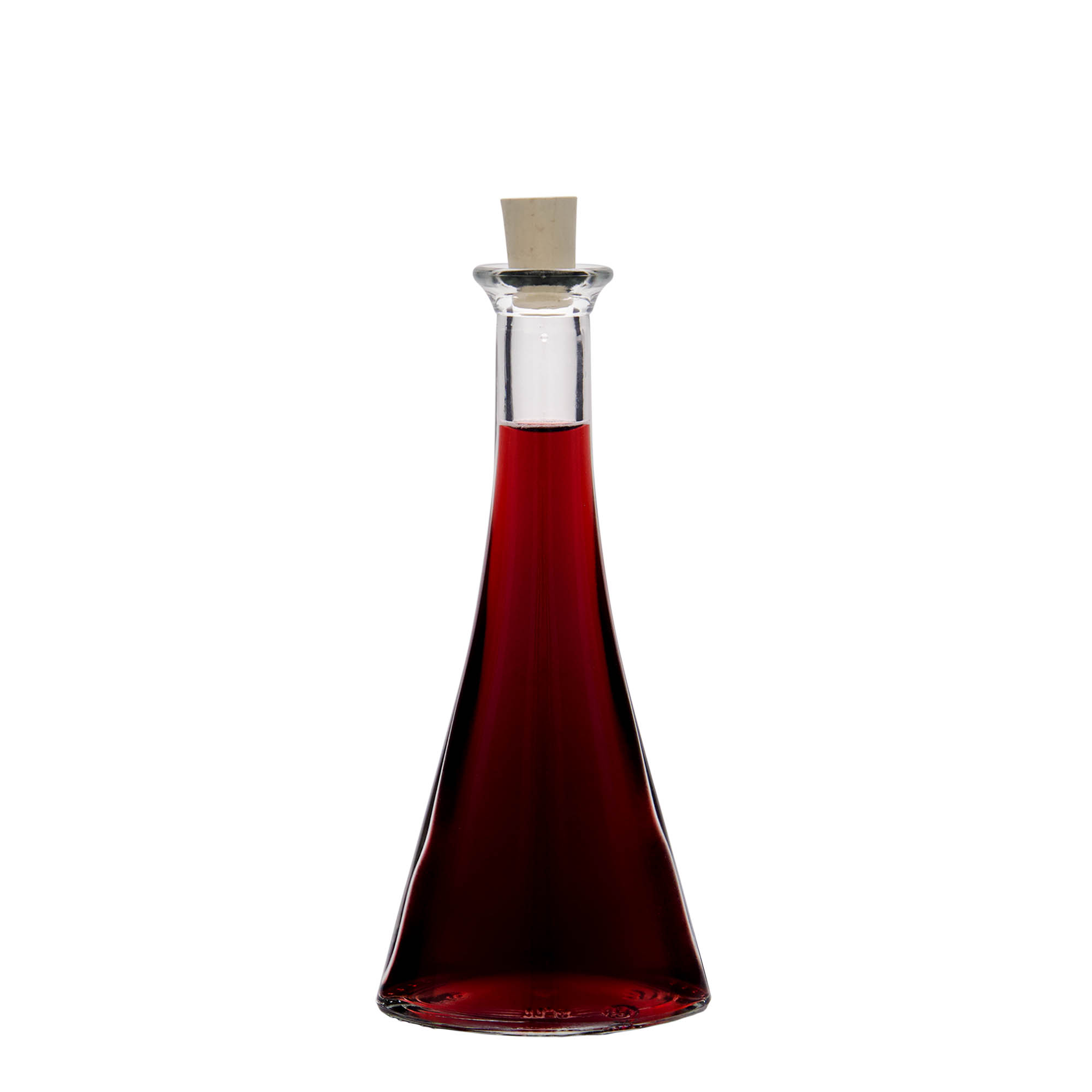 100 ml glass bottle ‘Veronica’, half-round, opening: cork