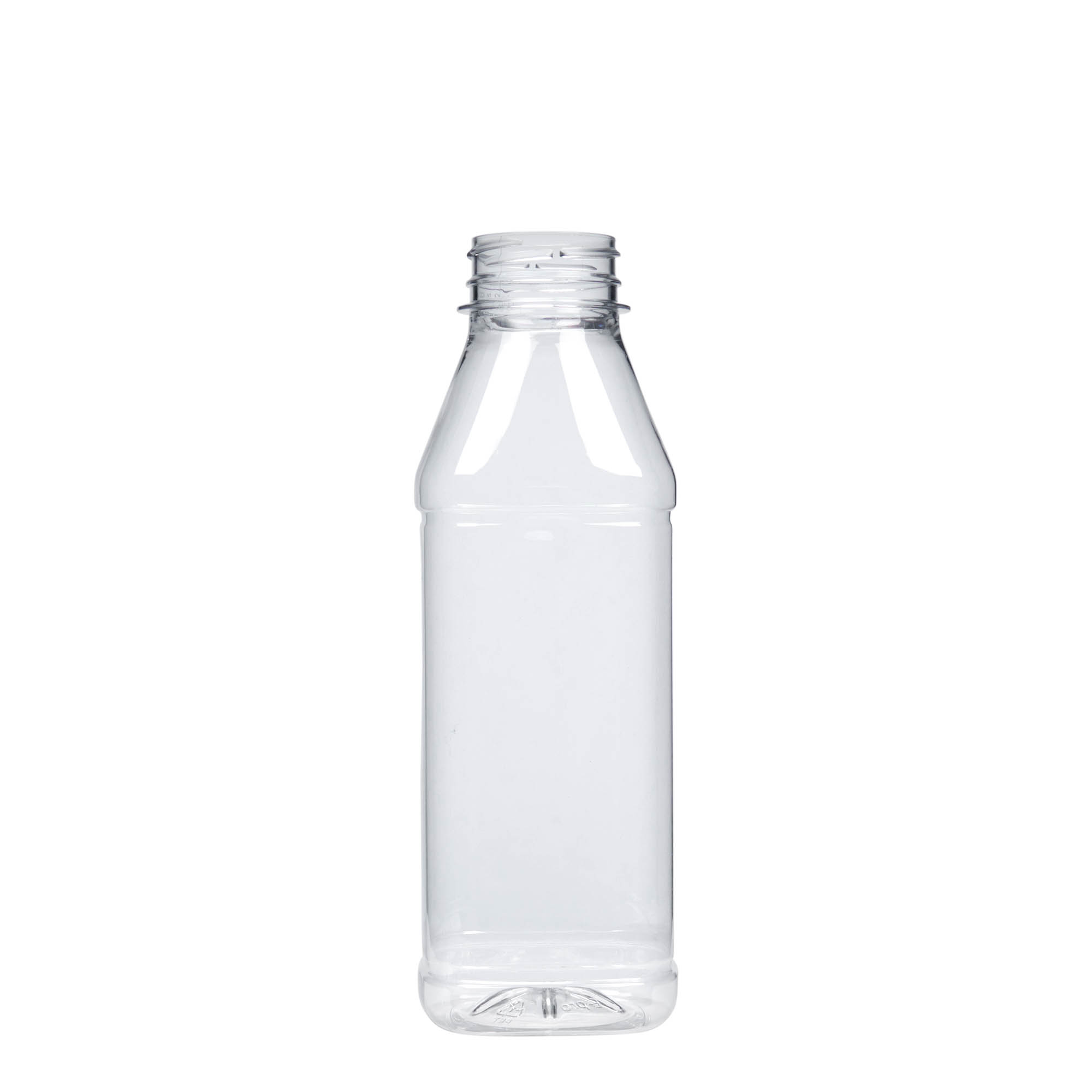 500 ml PET bottle 'Milk and Juice Carré', square, plastic, opening: 38 mm