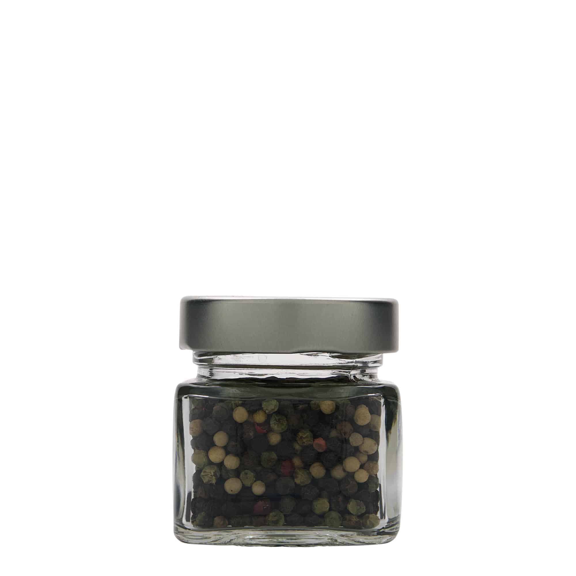 106 ml square glass 'Ikarus', opening: Deep-Twist-Off (DTO 58)