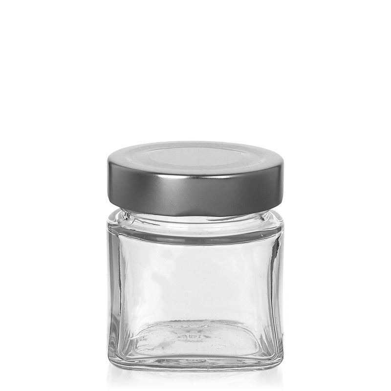 106 ml square glass ‘Luxor’, opening: Deep-Twist-off (DTO 58)