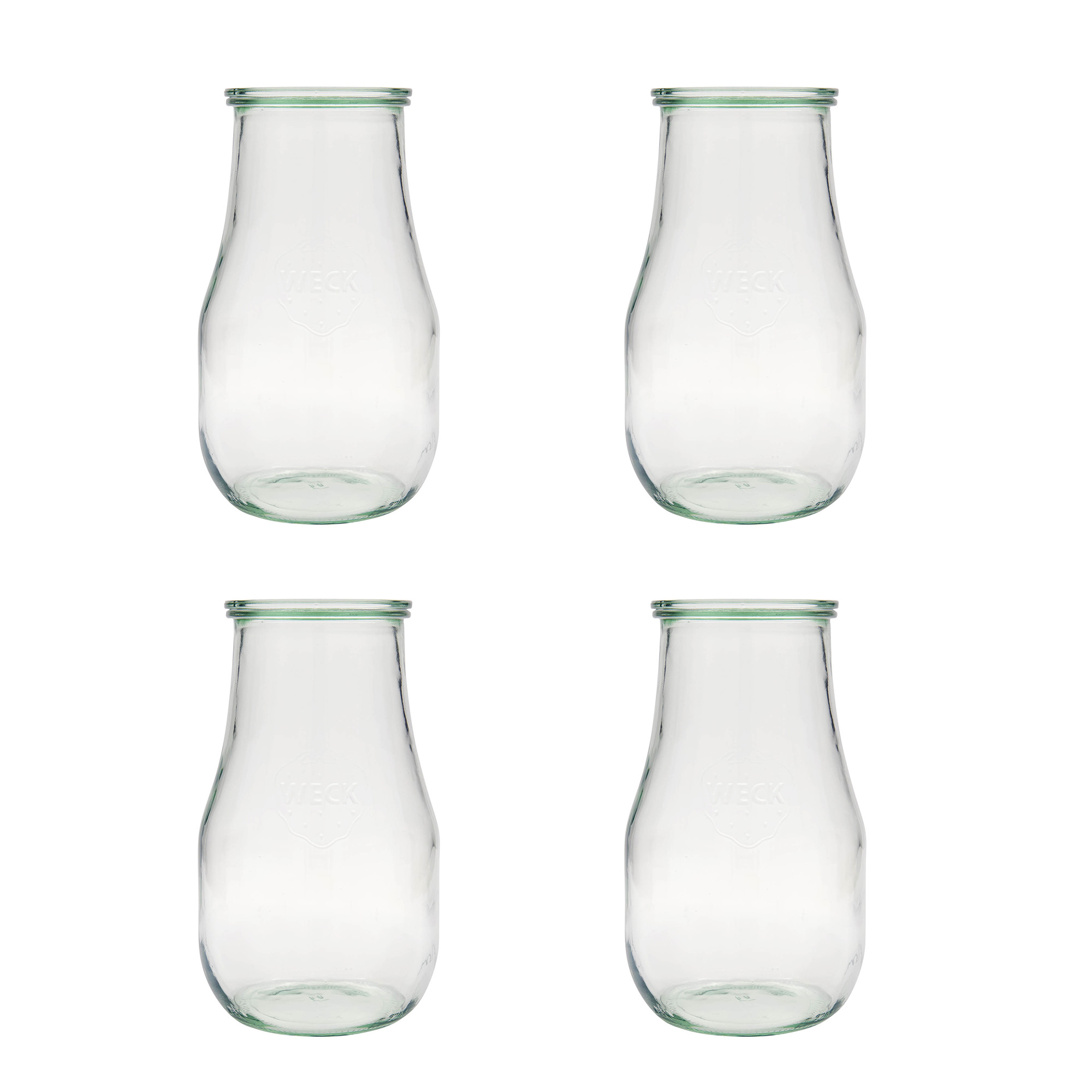 4x 2700 ml WECK tulip jar with glass lid RR 100