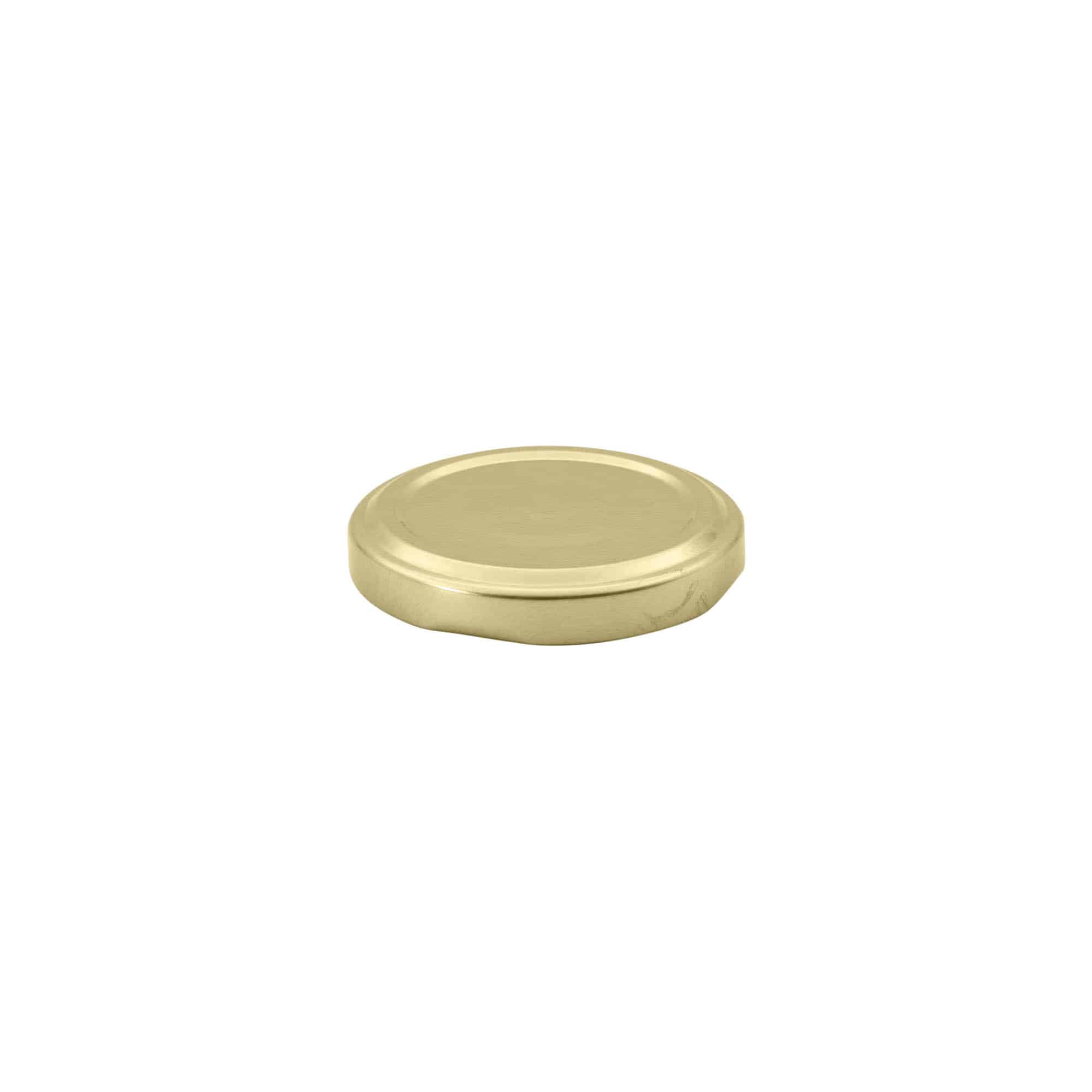 Twist off lid, tinplate, gold, for opening: TO 53