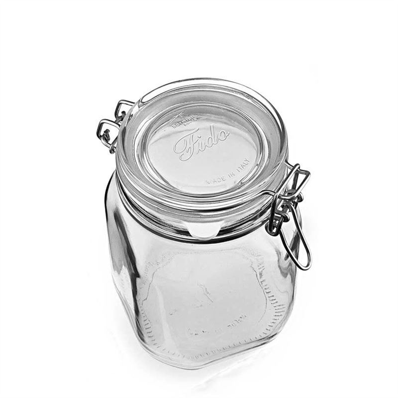 1,000 ml wire bail jar 'Fido', square, opening: wire bail closure 1,000 ml wire bail jar 'Fido', square, opening: wire bail closure