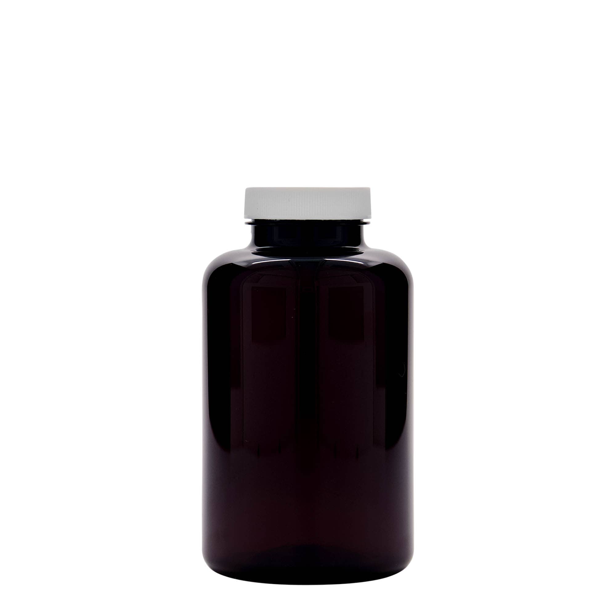 500 ml PET container, plastic, brown, opening: 45/400