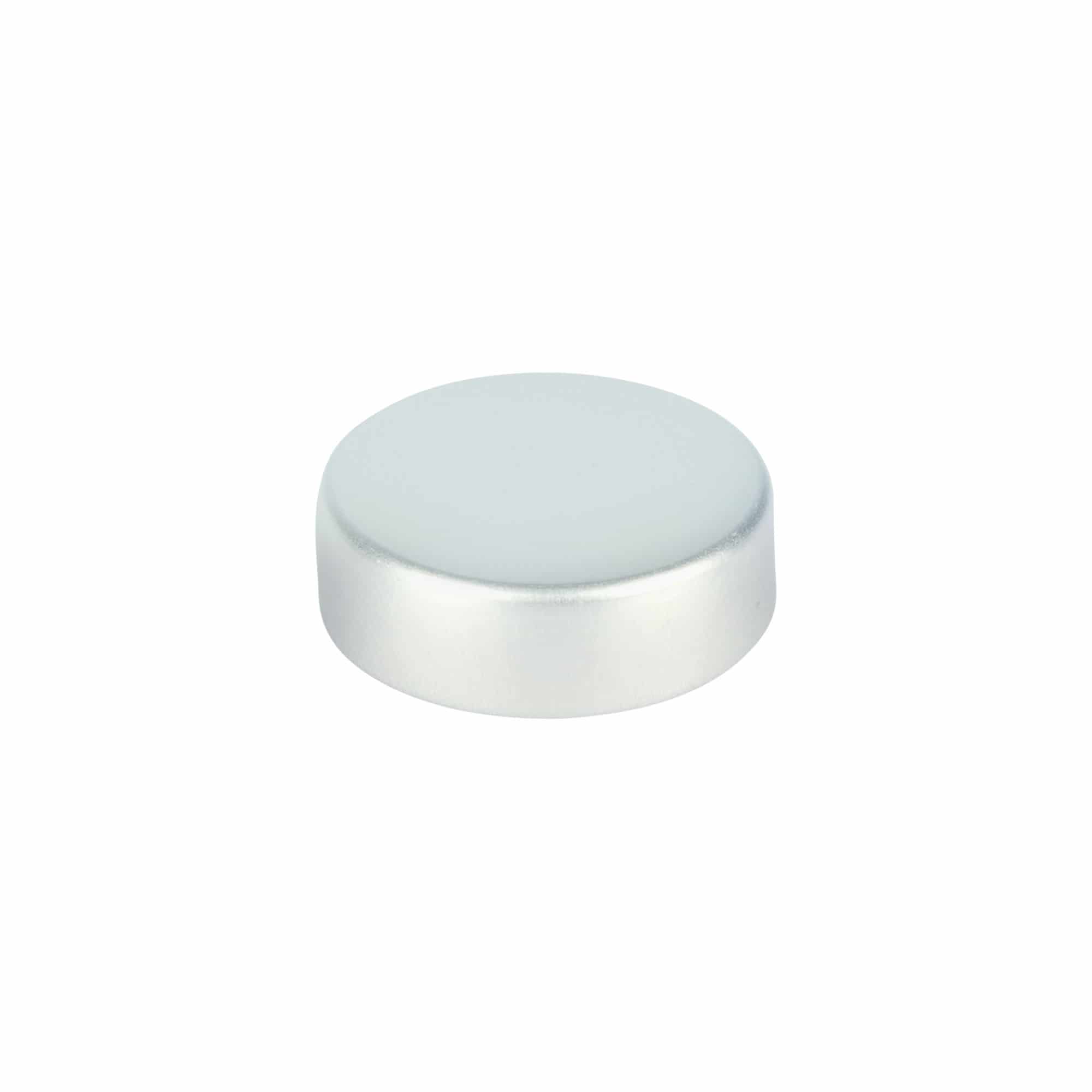 Screw cap, metal, silver, for opening: GPI 33/400
