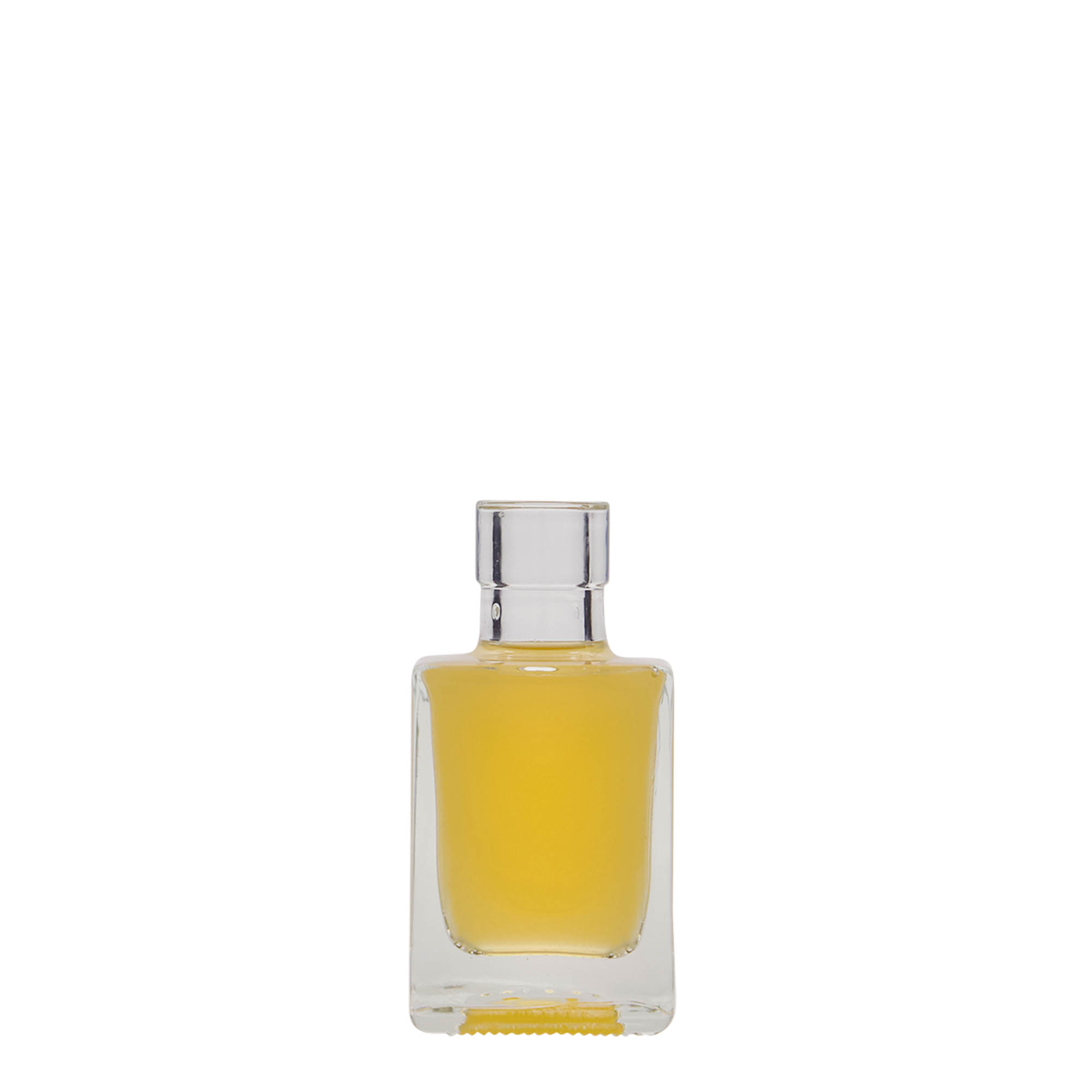 50 ml glass bottle ‘Cube’, square, opening: cork