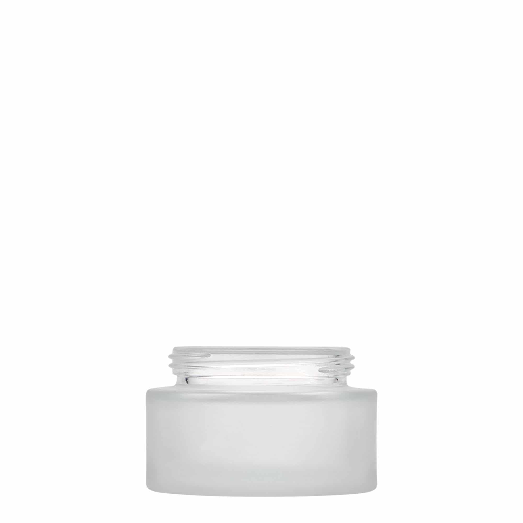 50 ml jar ‘Platinum Edition’, glass, frosted, opening: screw cap