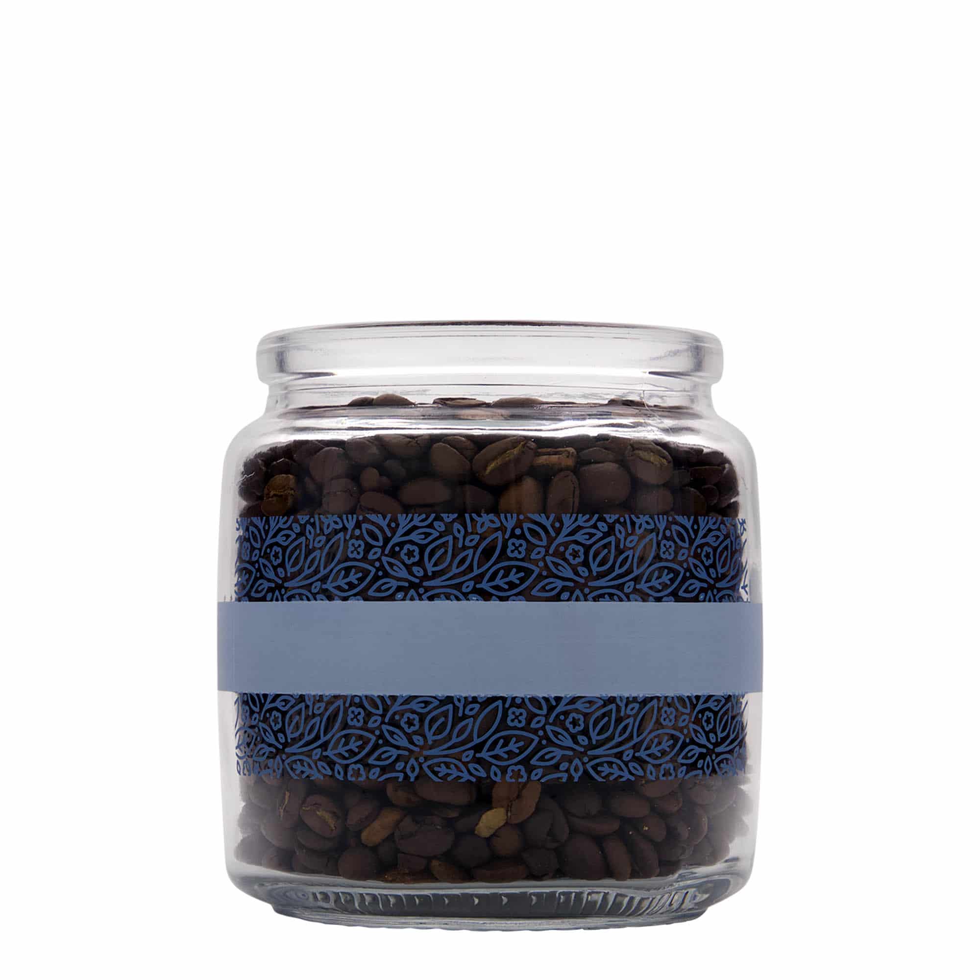 750 ml cork top jar 'Giara', print: naturalmente blu, closure: cork