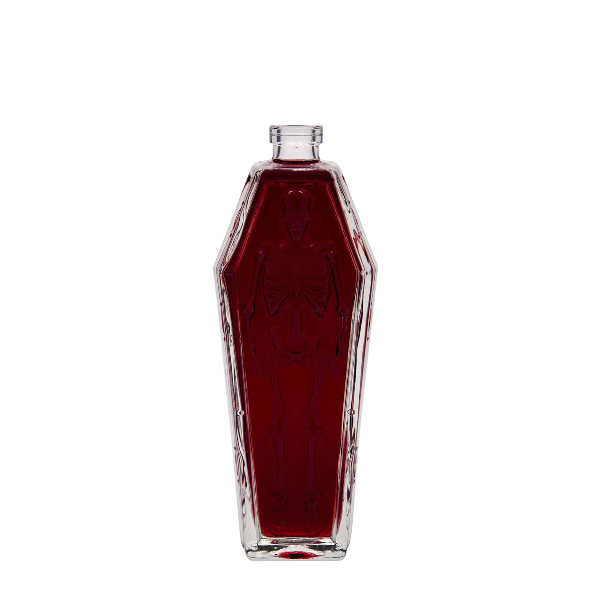 200 ml glass bottle 'coffin', opening: cork 200 ml glass bottle 'coffin', opening: cork