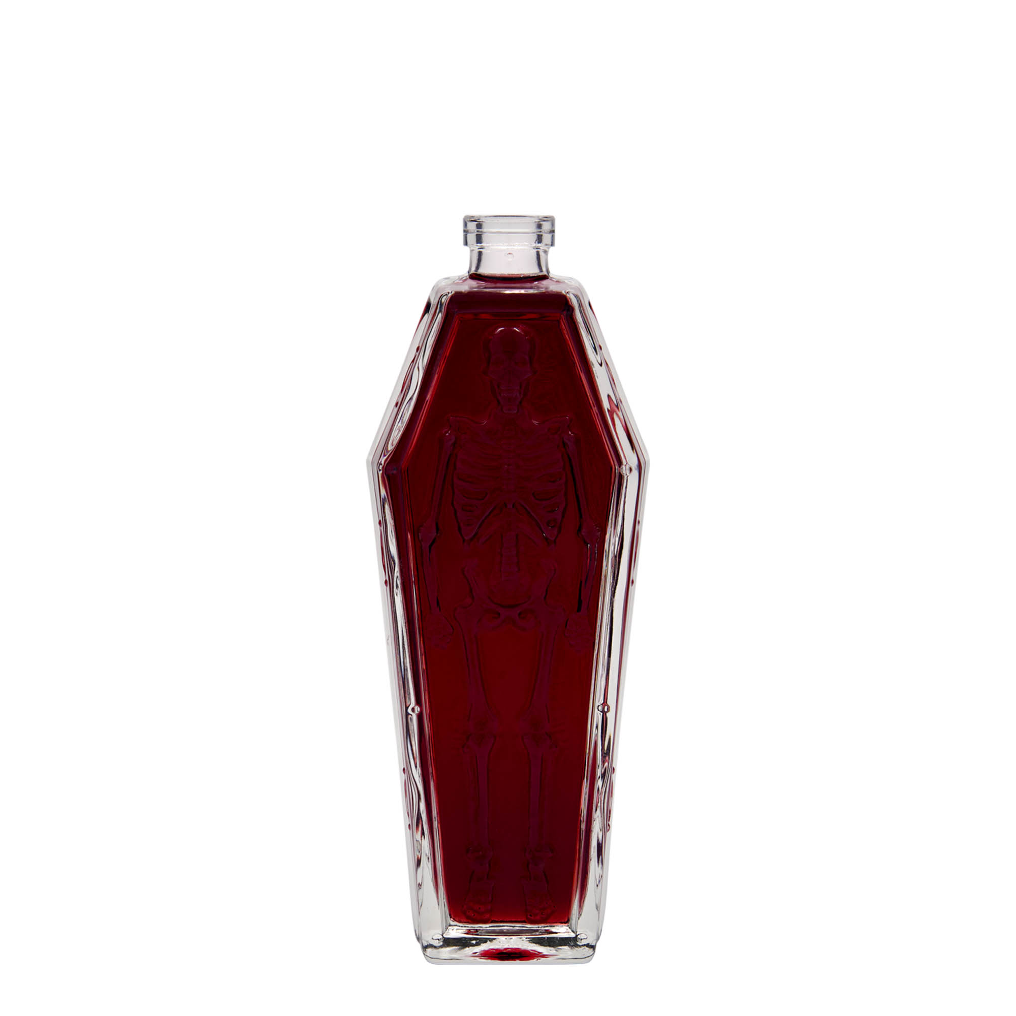 200 ml glass bottle 'coffin', opening: cork