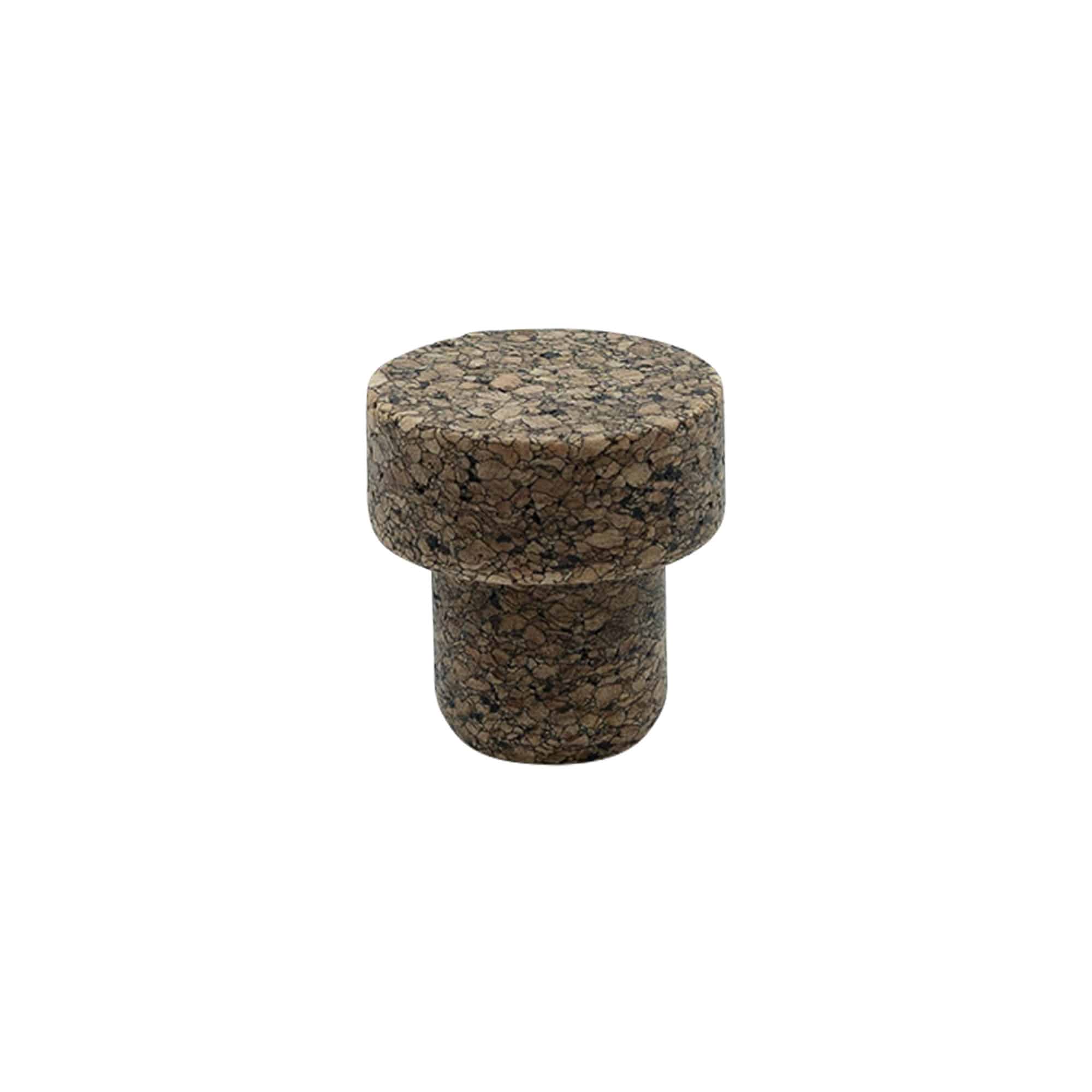 Handle cork 'Sharp' 22.5 mm, Corkcoal, for opening: cork