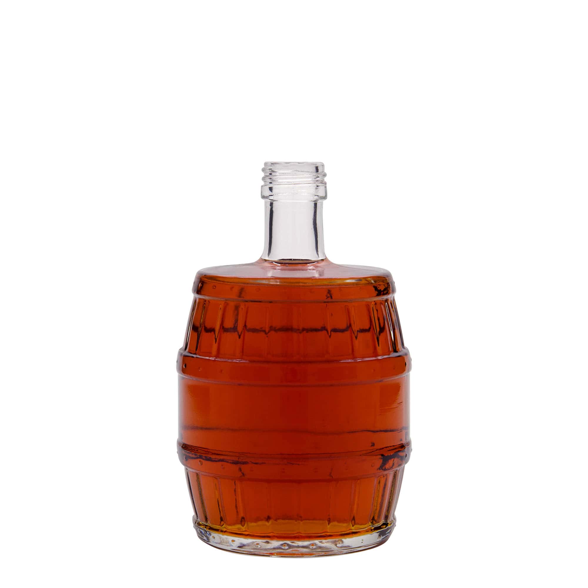 500 ml glass bottle ‘barrel’, opening: PP 28