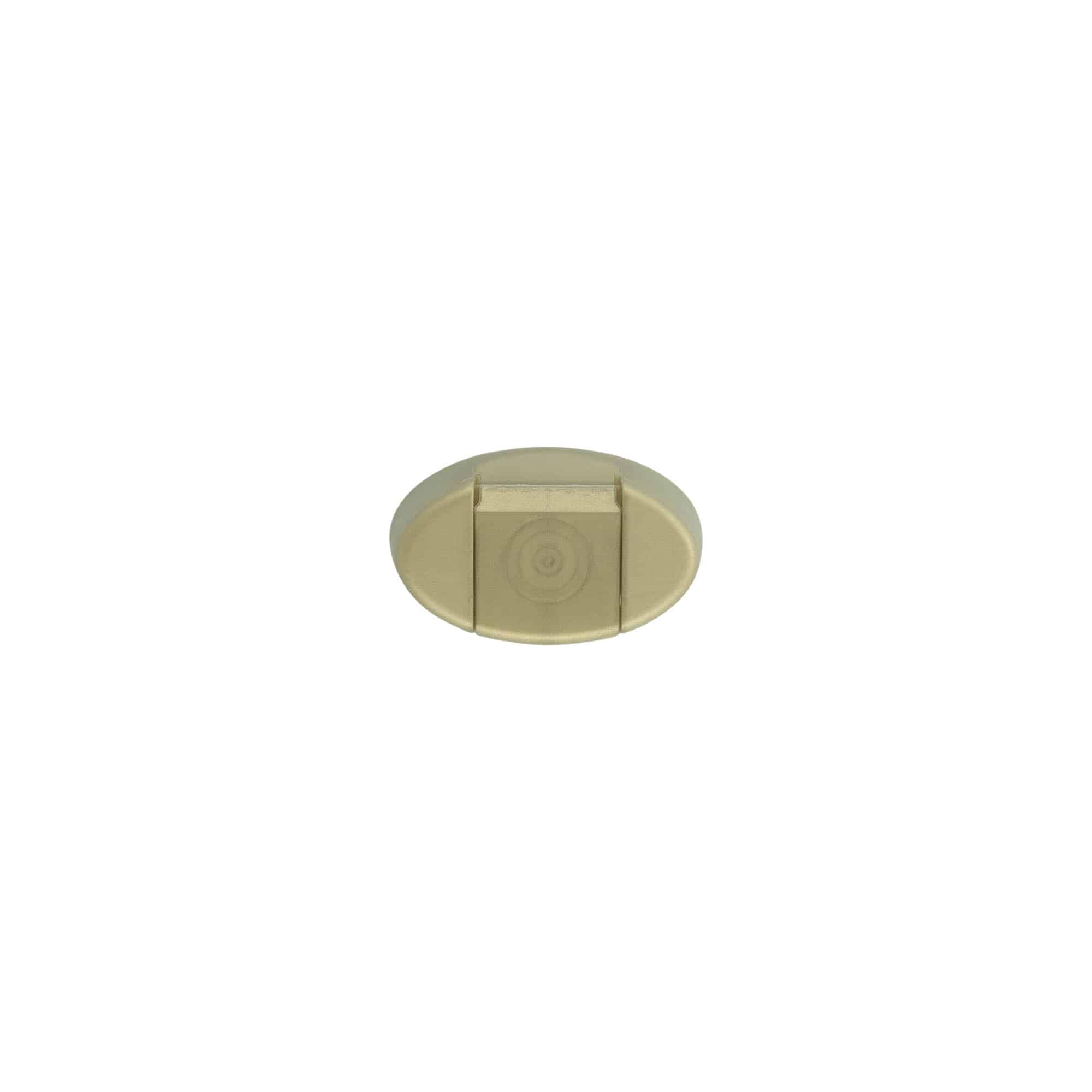 Snap closure folding hinge, gold, for: squeeze bottle Snap closure folding hinge, gold, for: squeeze bottle