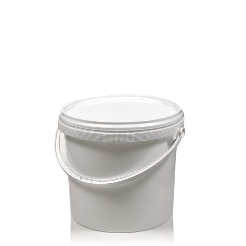 5 l bucket, PP plastic, white