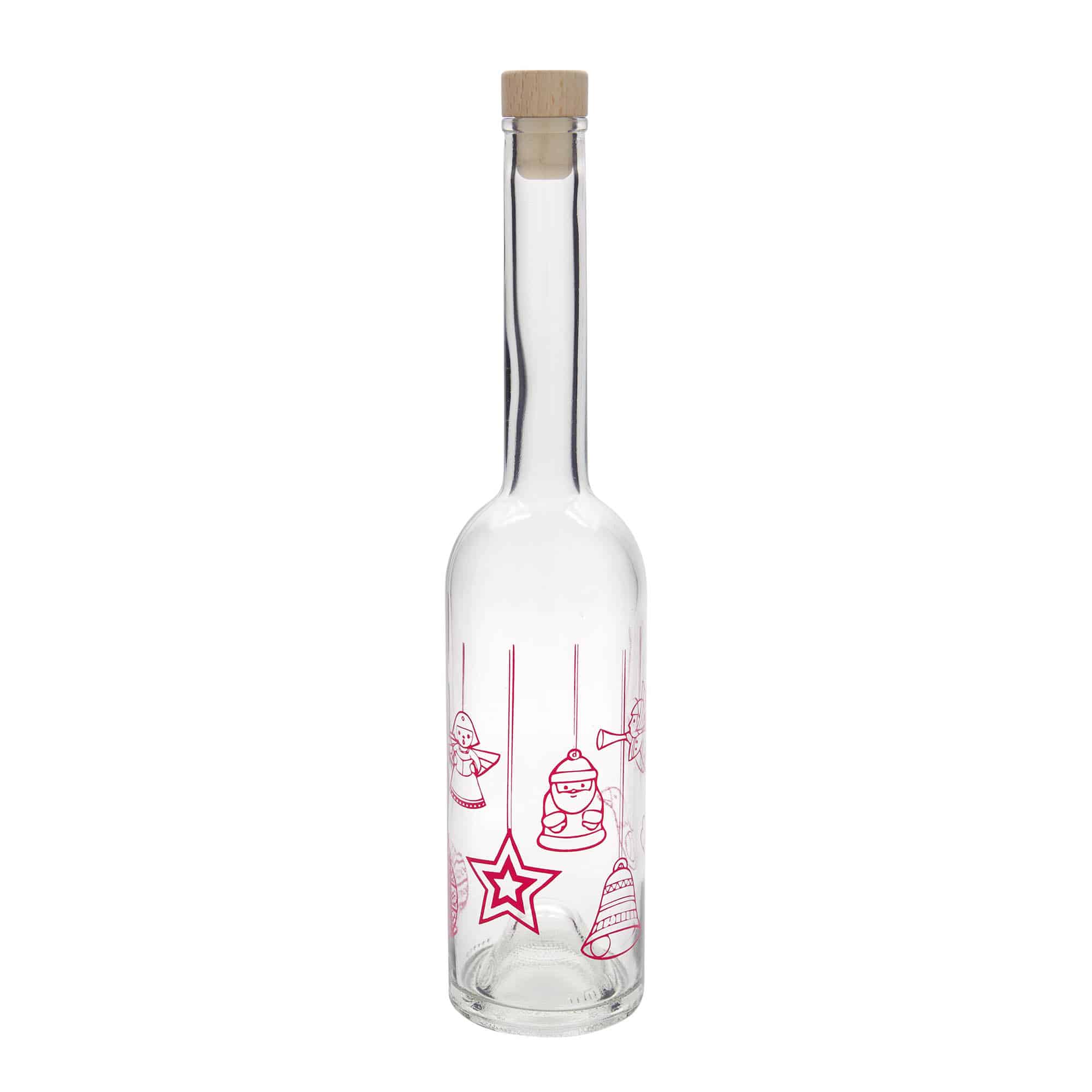 500 ml glass bottle 'Opera', design: stars, opening: cork