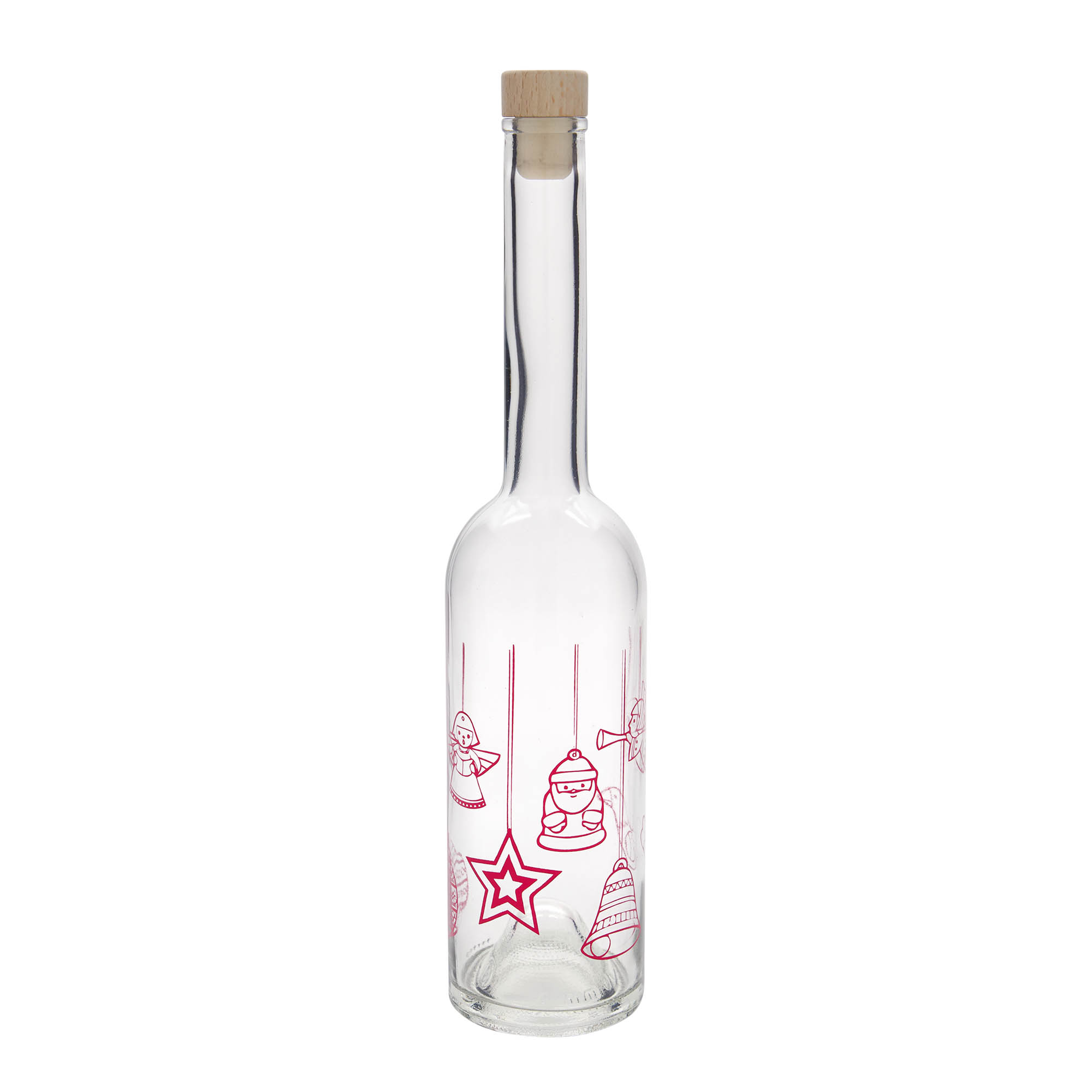 500 ml glass bottle ‘Opera’, design: stars, opening: cork