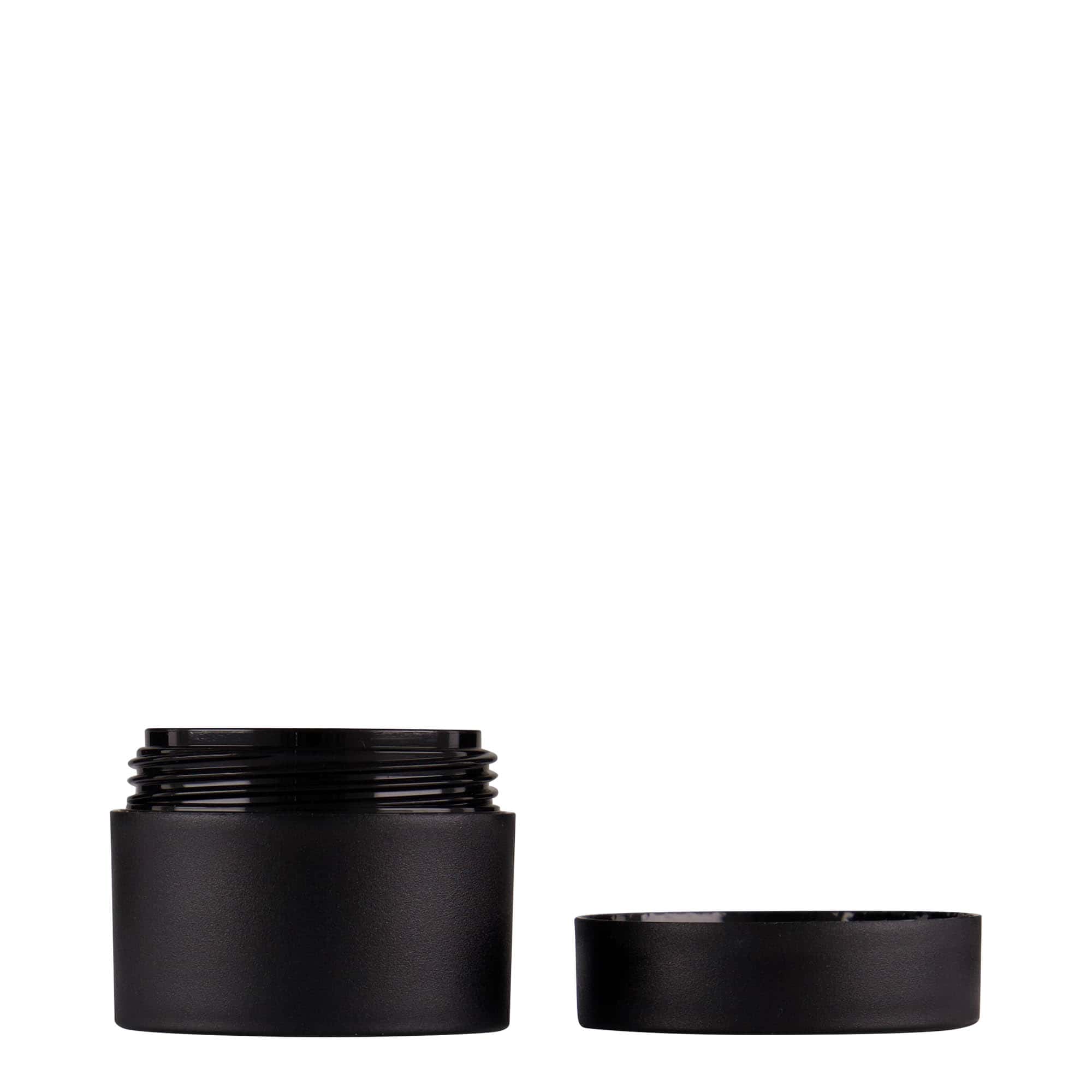 15 ml plastic jar 'Antonella', PP, black, opening: screw cap