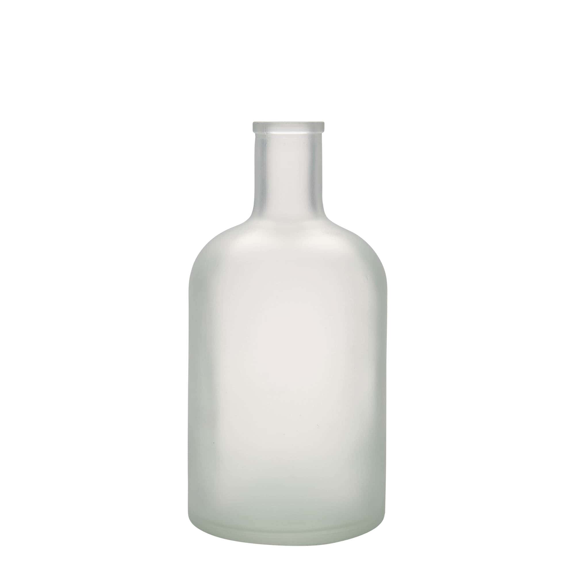 700 ml glass bottle ‘Gerardino’, frosted, opening: cork