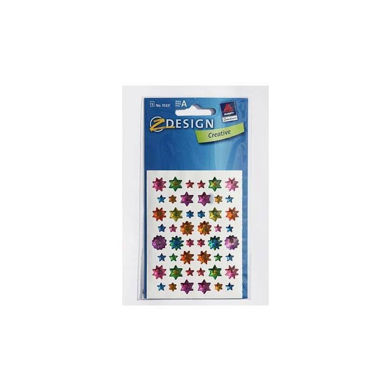 Themed stickers 'Jelly Stars', plastic, multicolour