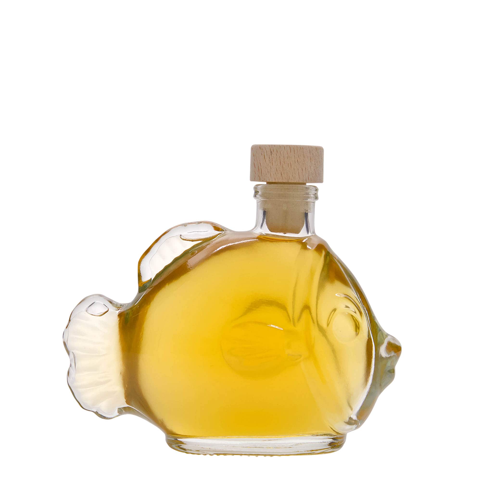 200 ml glass bottle ‘Fish’, opening: cork
