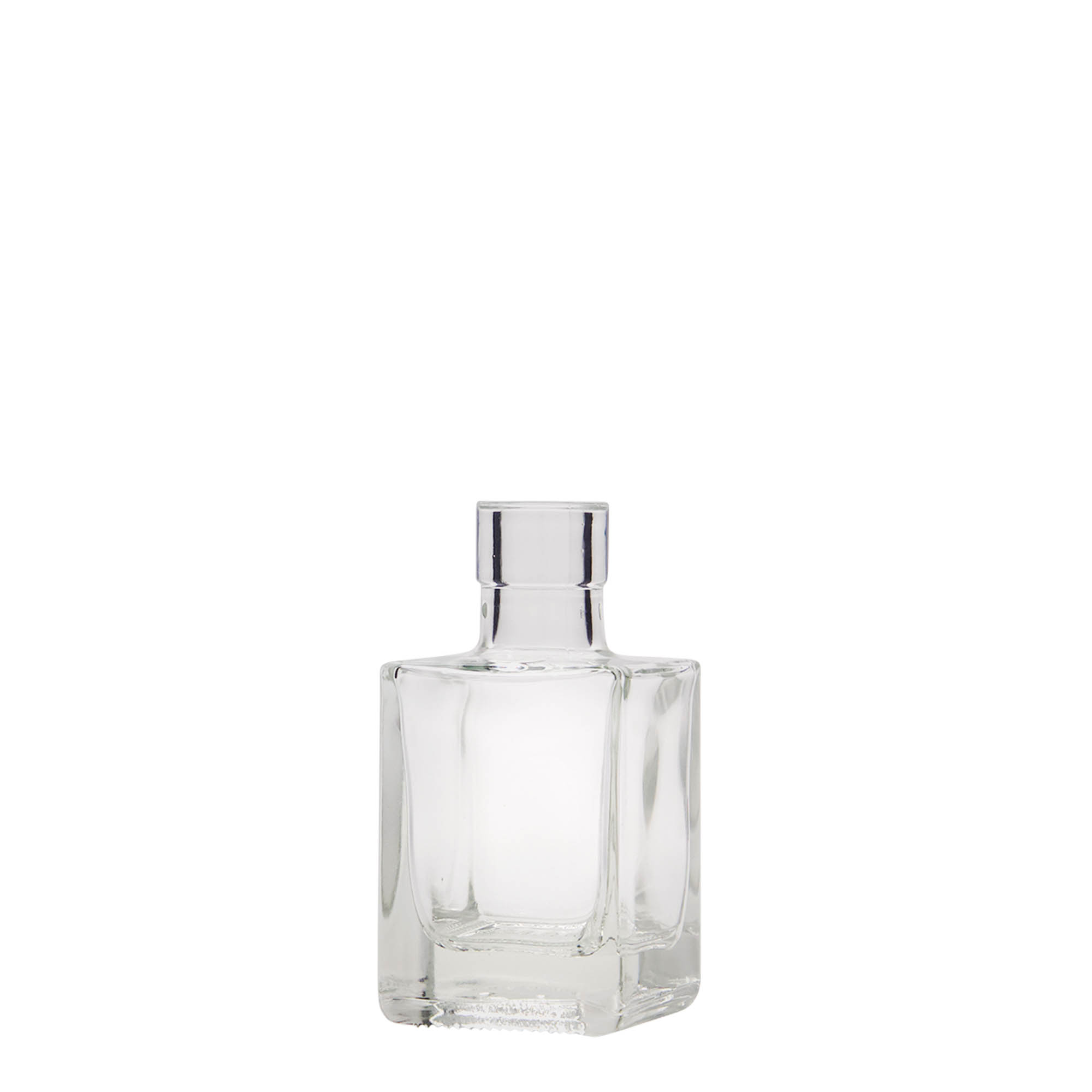 50 ml glass bottle ‘Cube’, square, opening: cork
