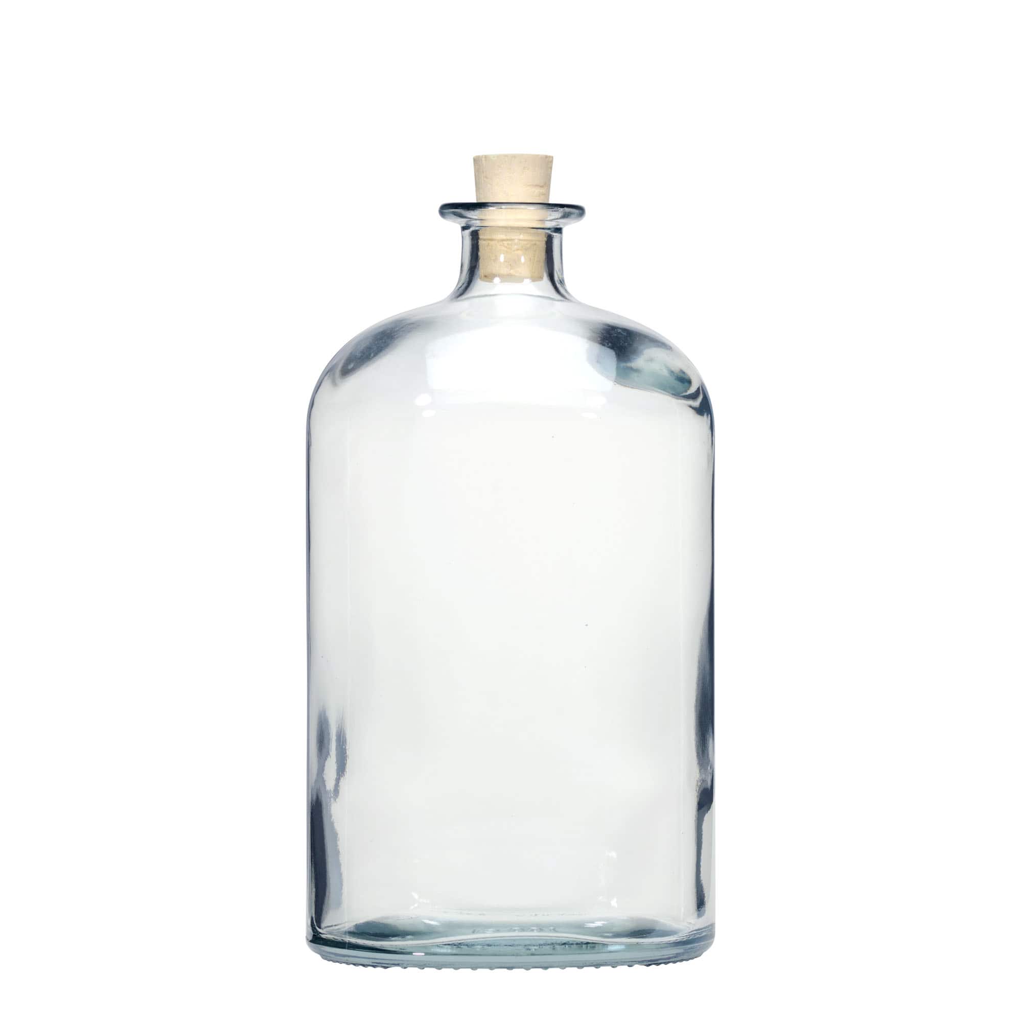 1,000 ml glass bottle 'Dundee', oval, opening: cork