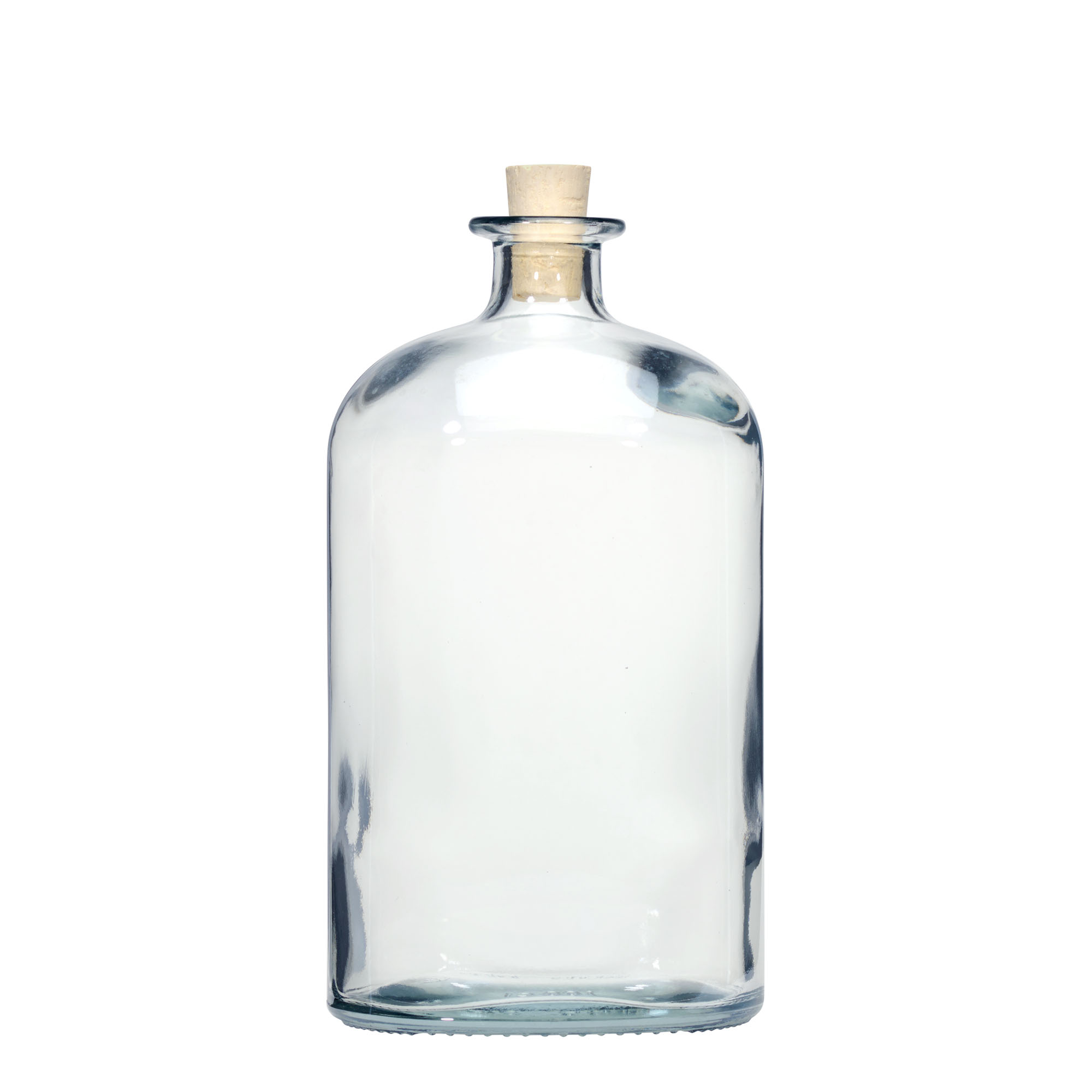 1,000 ml glass bottle ‘Dundee’, oval, opening: cork