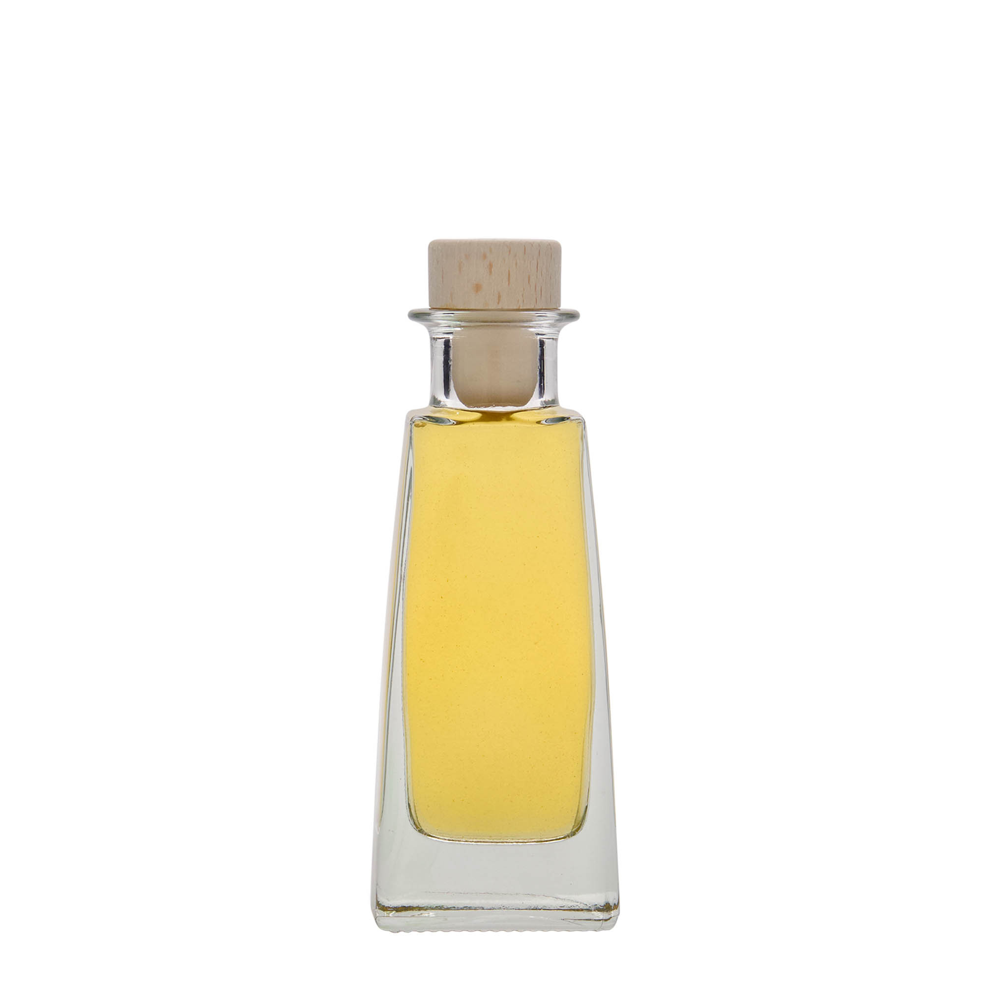 100 ml glass bottle ‘Timmy’, rectangular, opening: cork