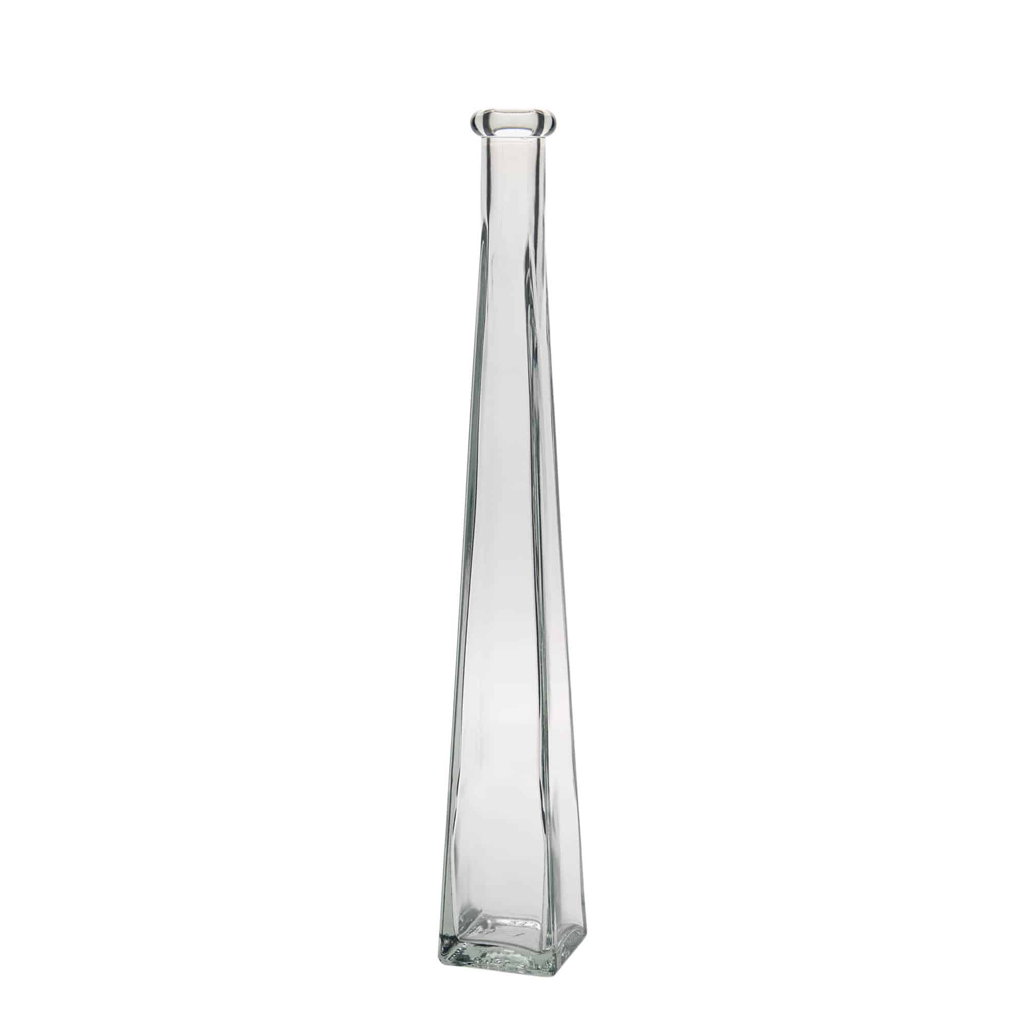 200 ml glass bottle 'Dama Quadrato', square, opening: cork
