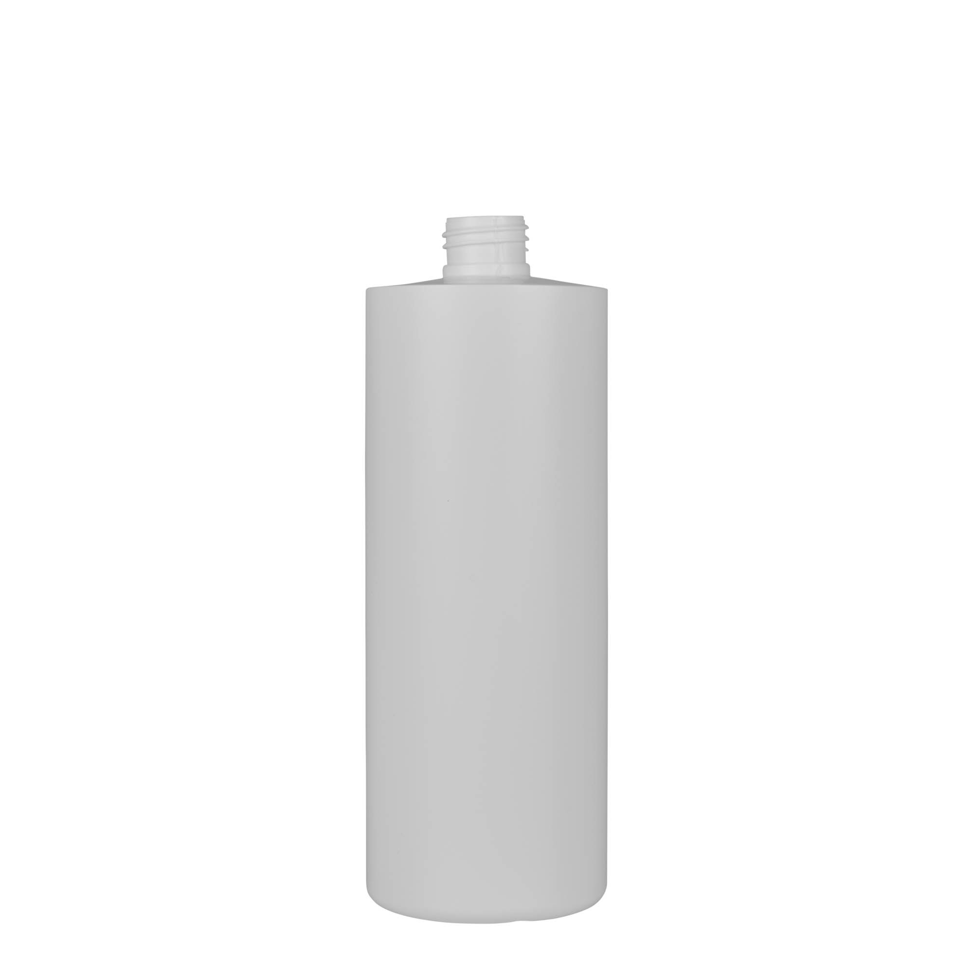 500 ml plastic bottle ‘Pipe’, green HDPE, white, opening: 24/410