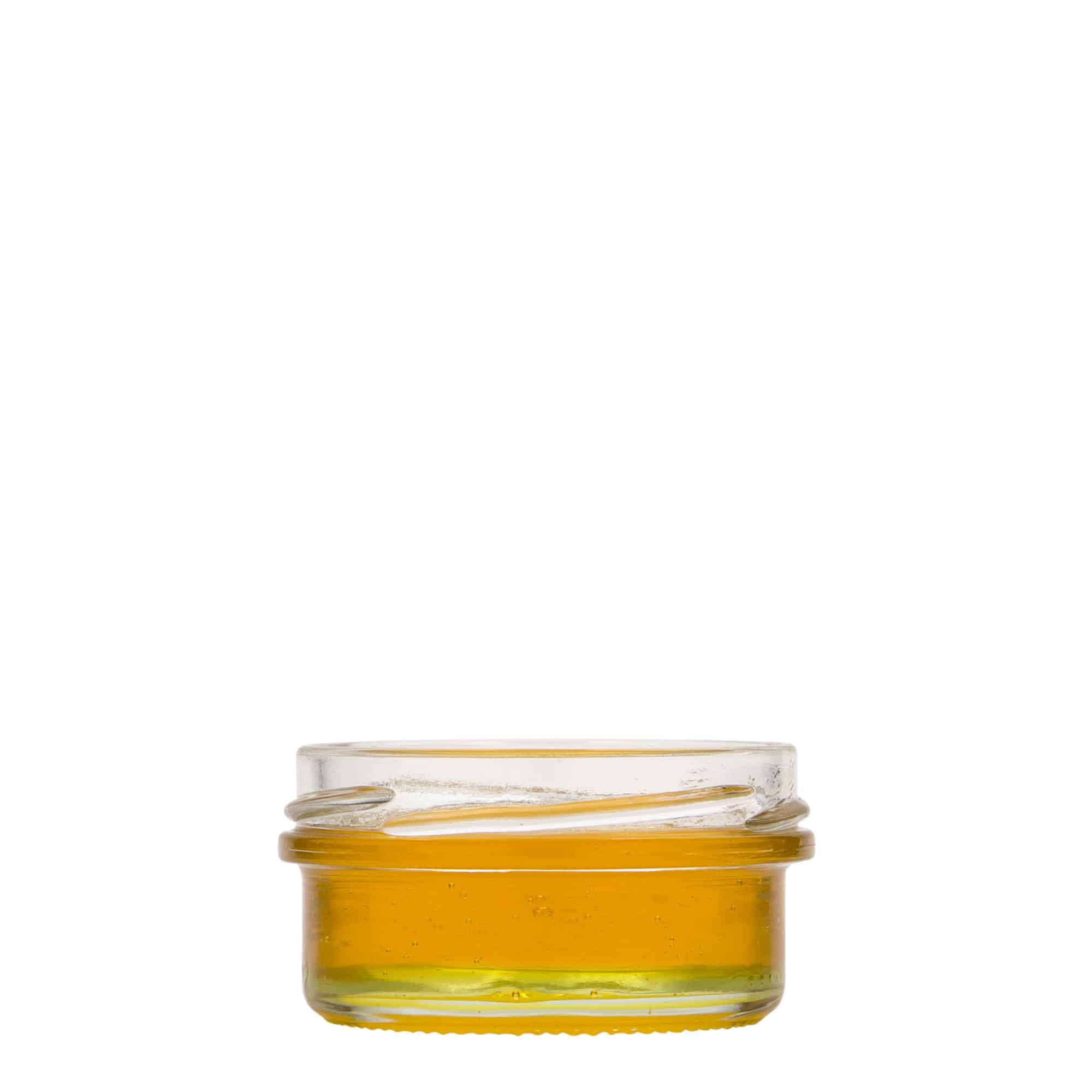 65 ml flat straight-sided jar, opening: Twist-Off (TO 66) 65 ml flat straight-sided jar, opening: Twist-Off (TO 66)