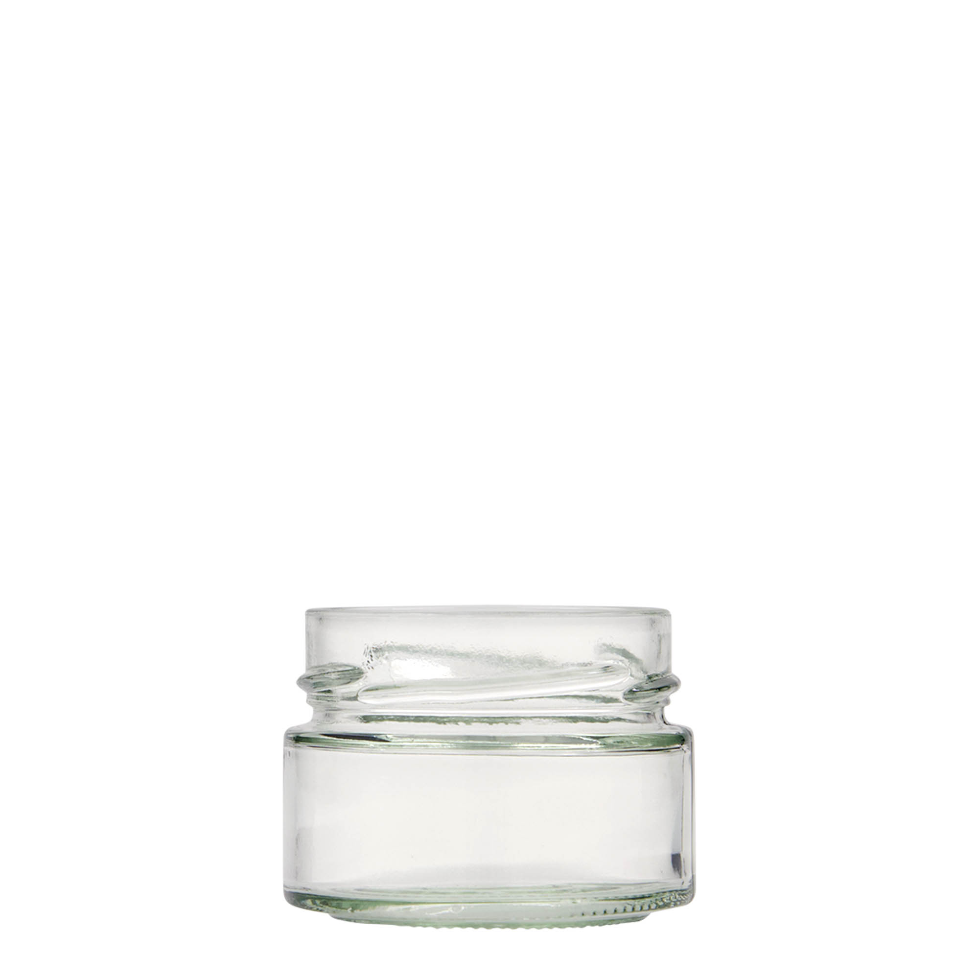 130 ml round glass ‘Aurora’, opening: Deep-Twist-off (DTO 66)