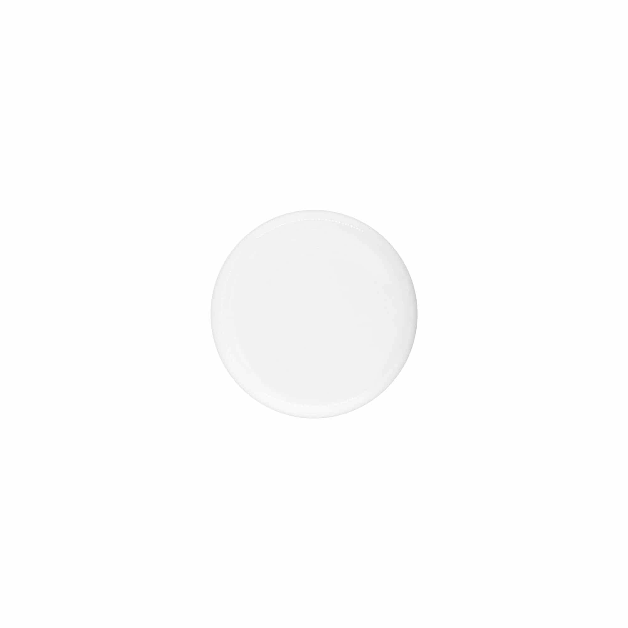 Screw cap for 30 ml 'Bianca', PP plastic, white Screw cap for 30 ml 'Bianca', PP plastic, white