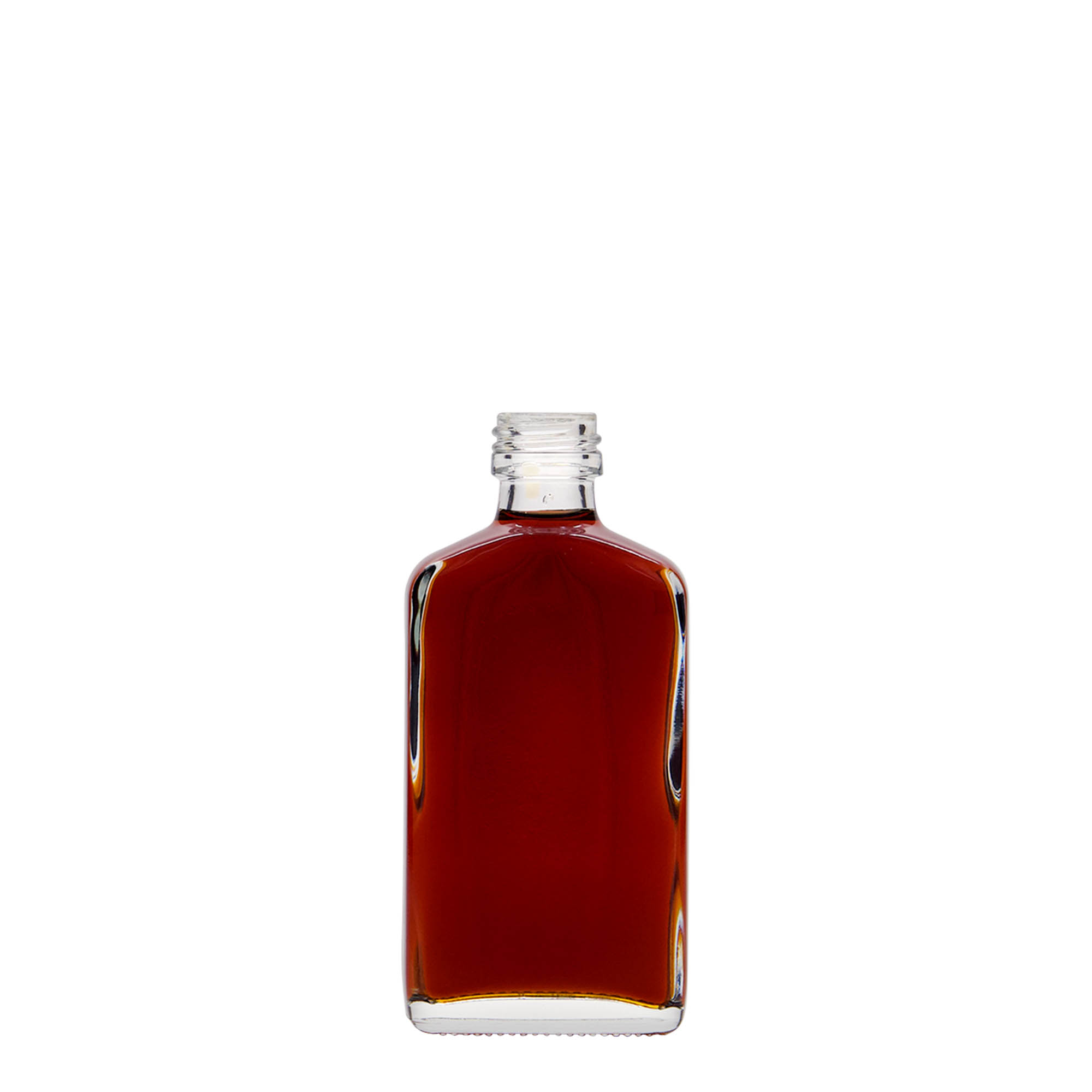 50 ml pocket bottle, rectangular, glass, opening: PP 18 50 ml pocket bottle, rectangular, glass, opening: PP 18
