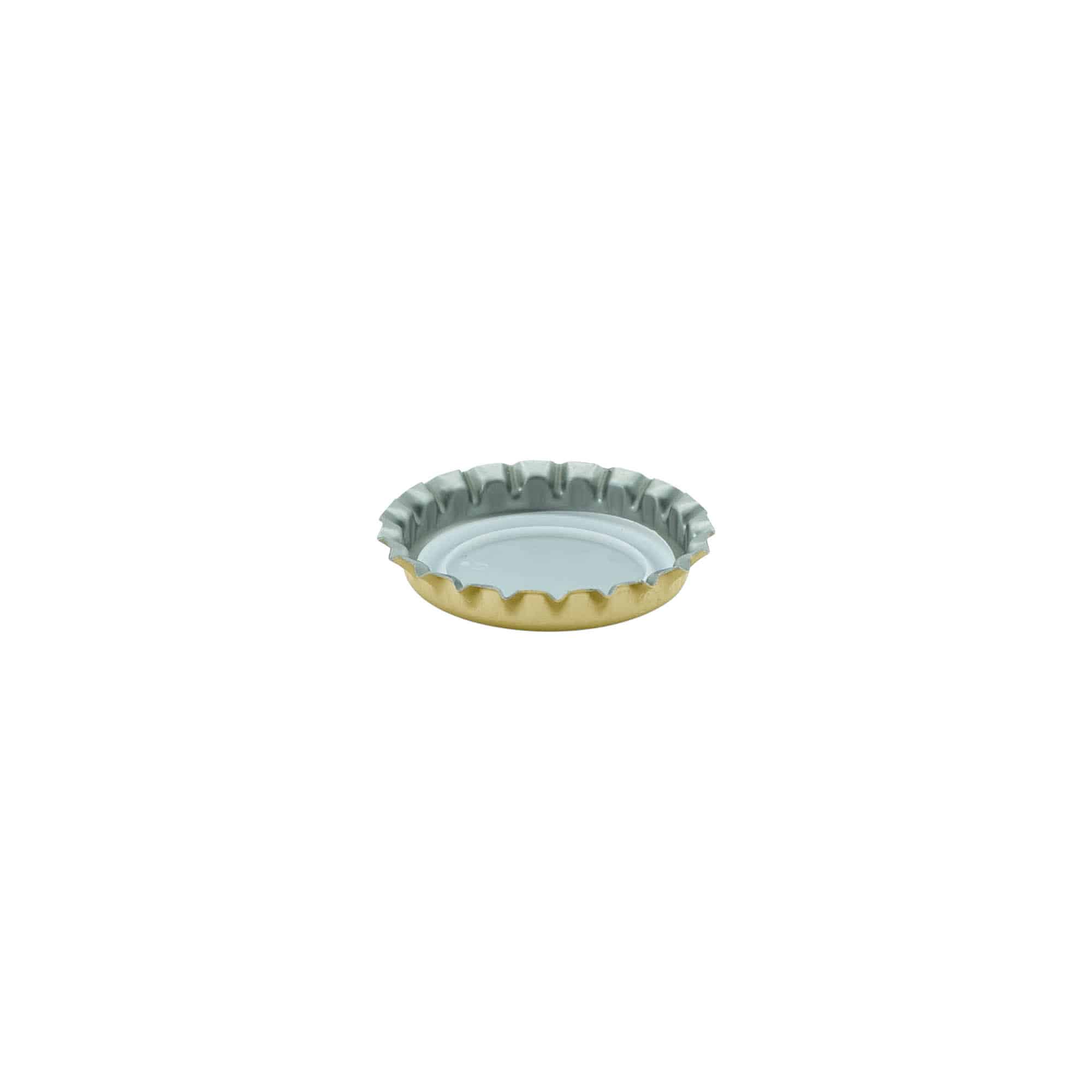Crown caps 26 mm, metal, gold